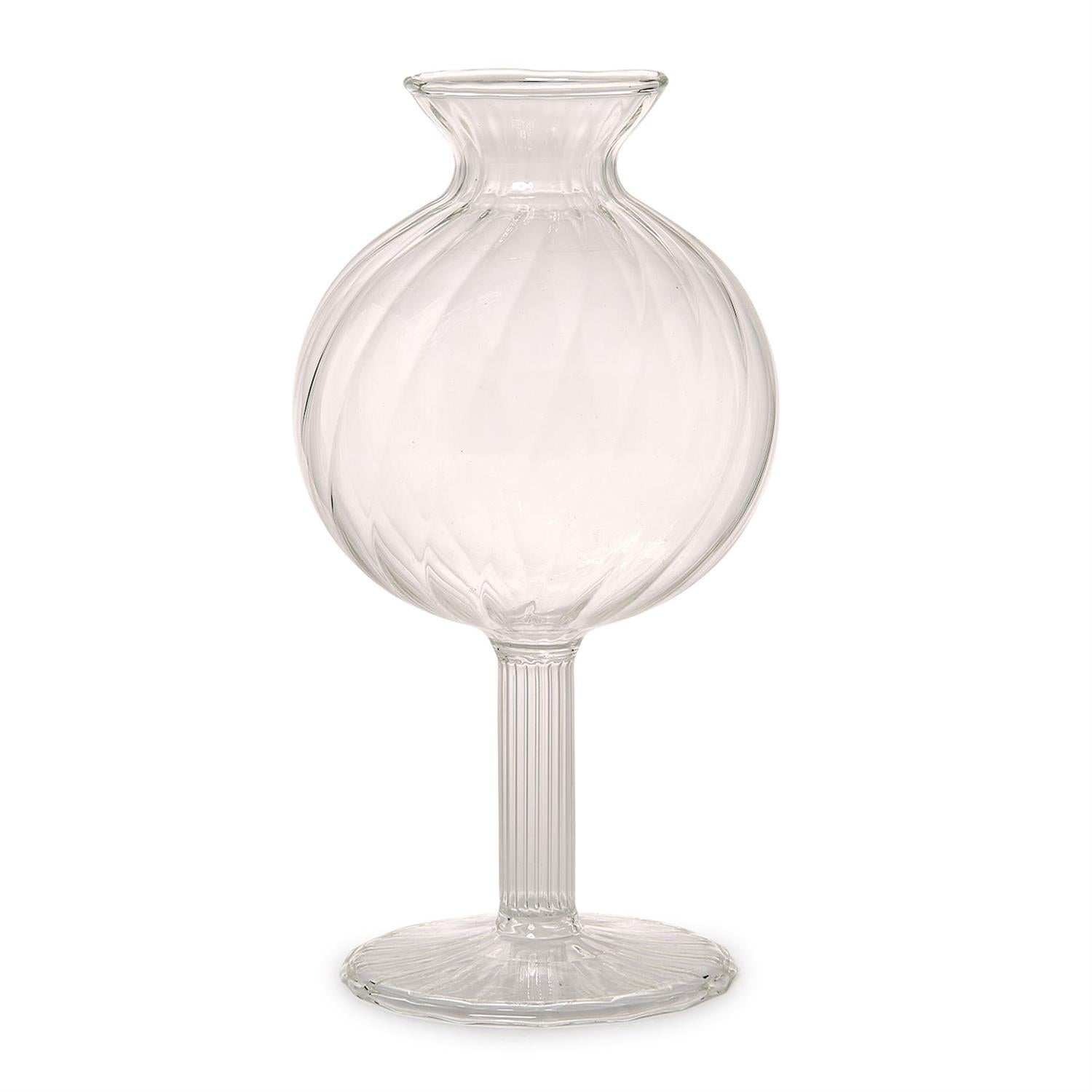 Verre Fluted Swirl Globe Vase