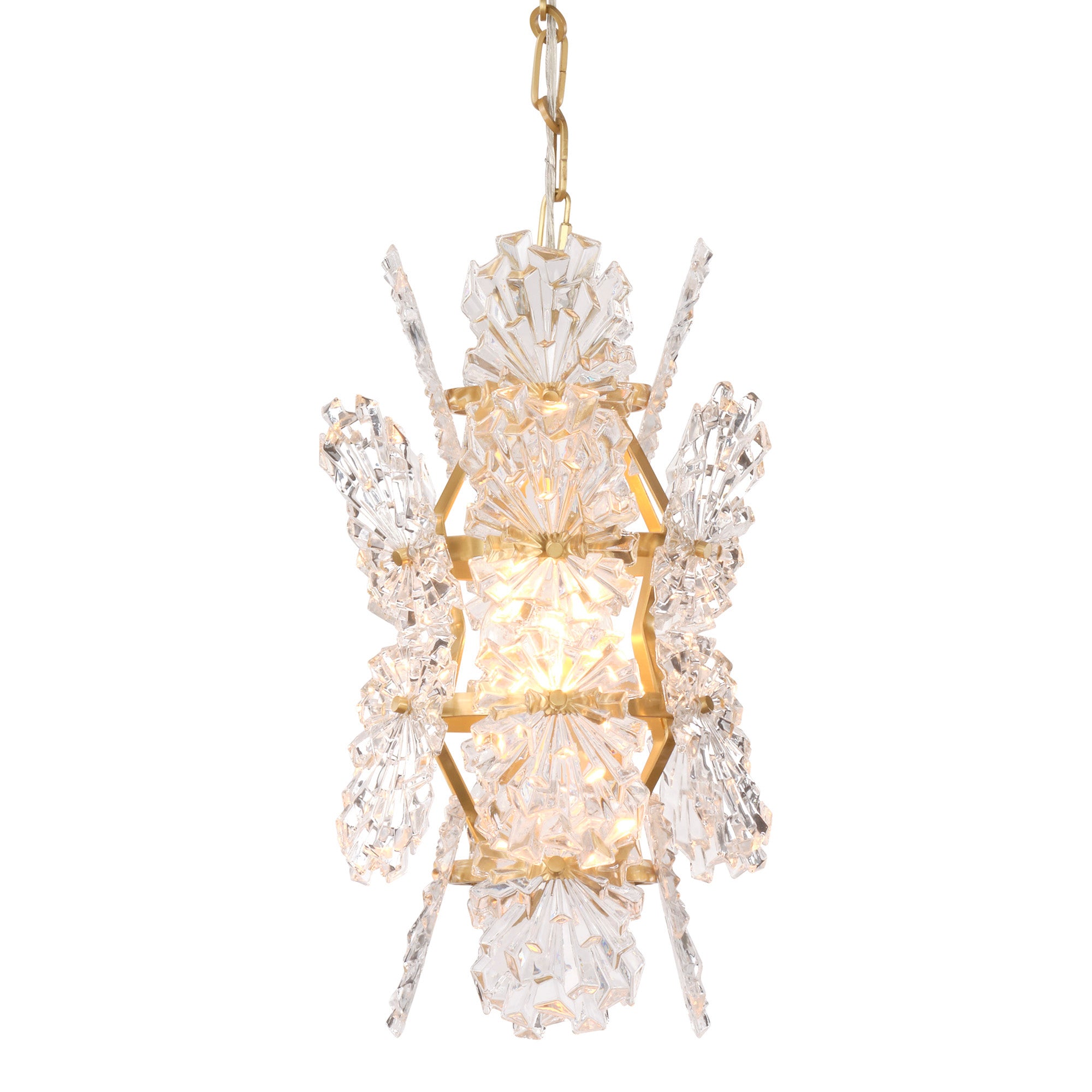 Jamie Young Orion Clear Molded Glass 1-Light Pendant