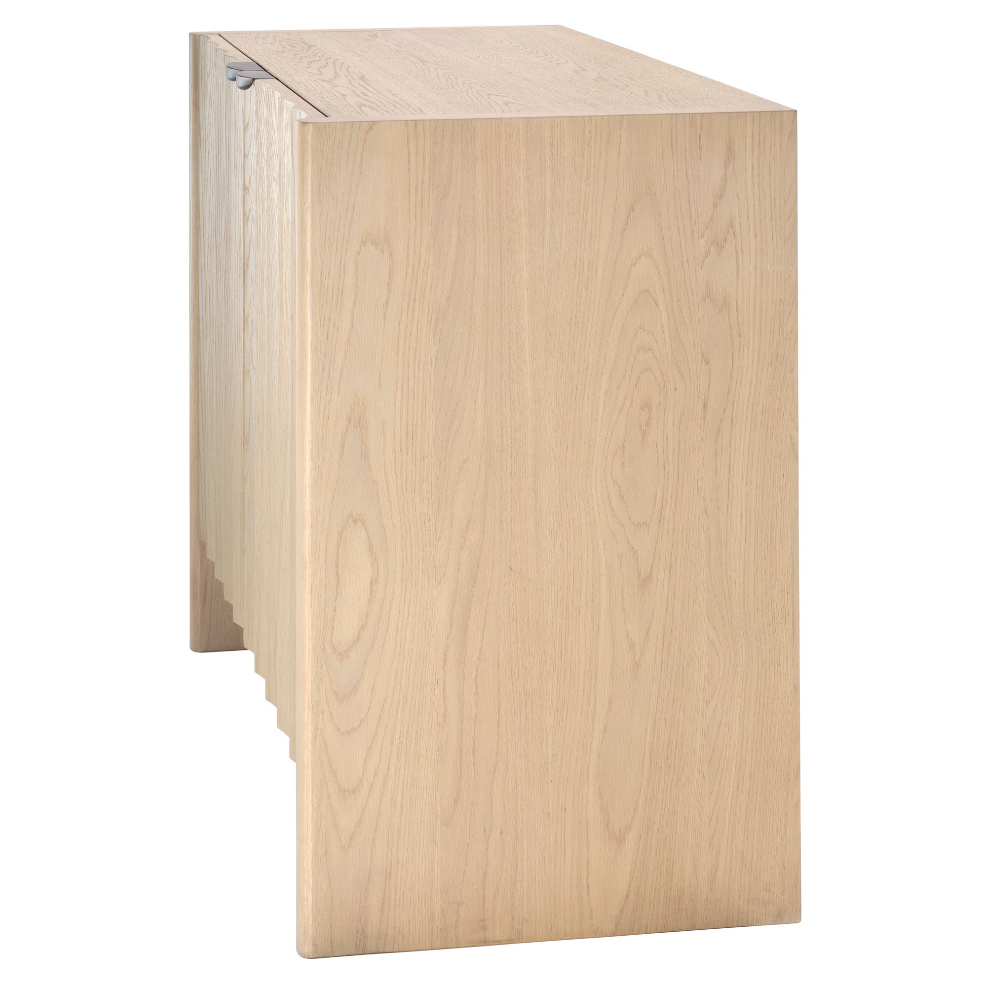 Jamie Young Finley Pale Oak Fluted Two Door Cabinet
