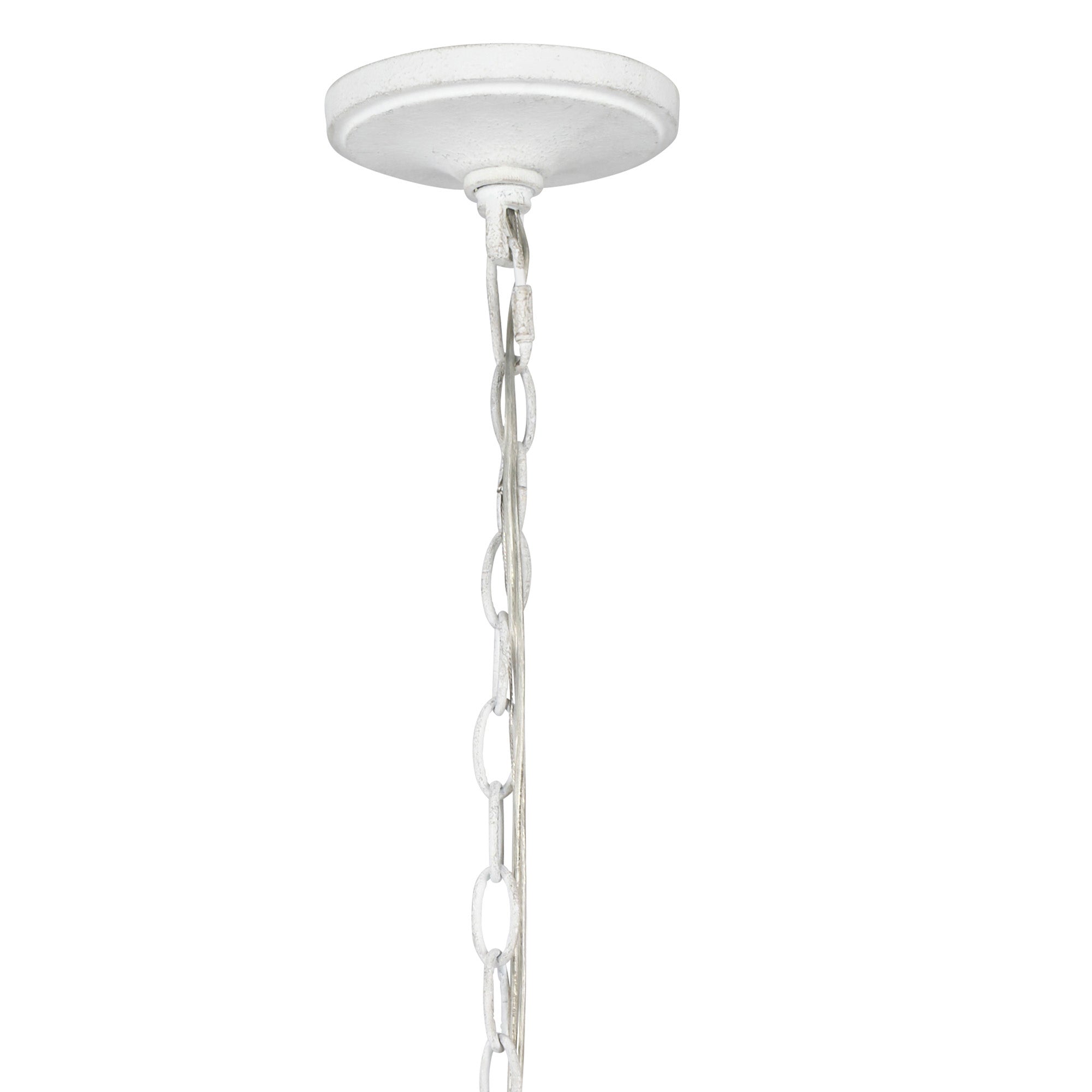 Jamie Young Arbor Textured White Plaster 4-Light Chandelier