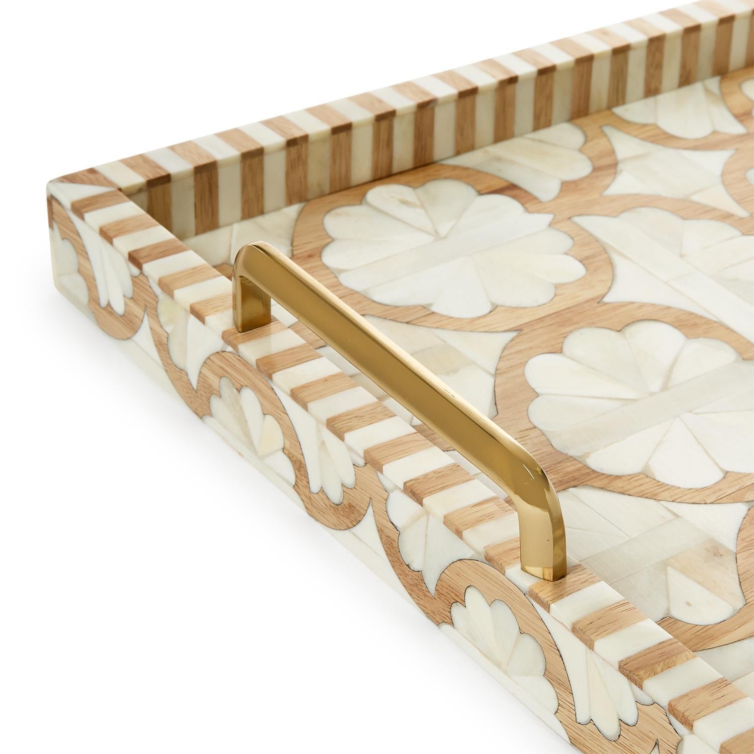Campidoglio Inlaid Decor Rectangle Serving Tray