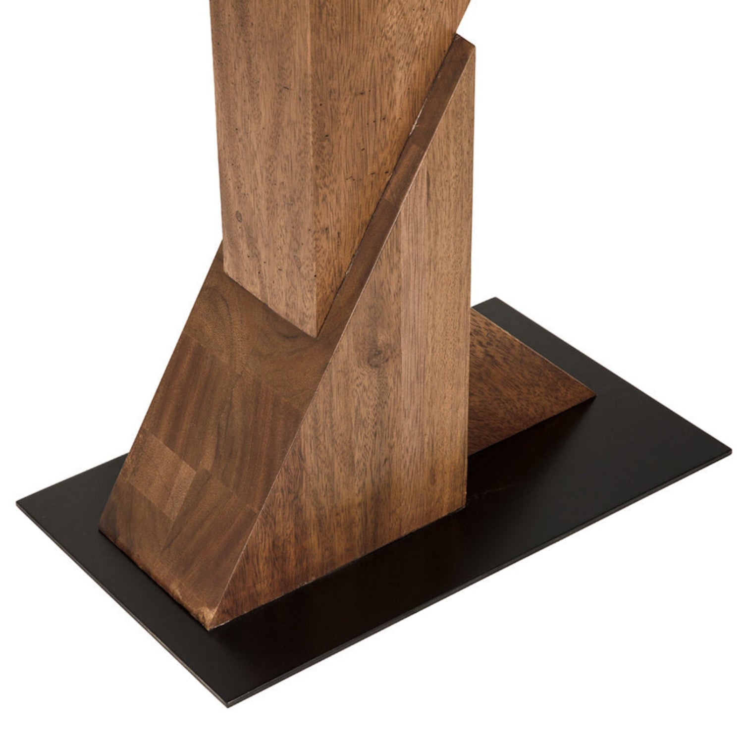 Noir Enigma I Floor Lamp with Shade in dark walnut and black shade