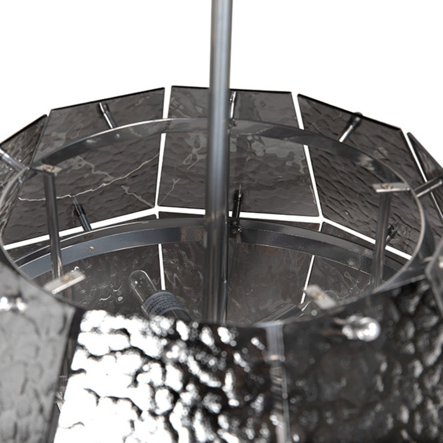 Noir Obsidian Small Chandelier shown in Chrome