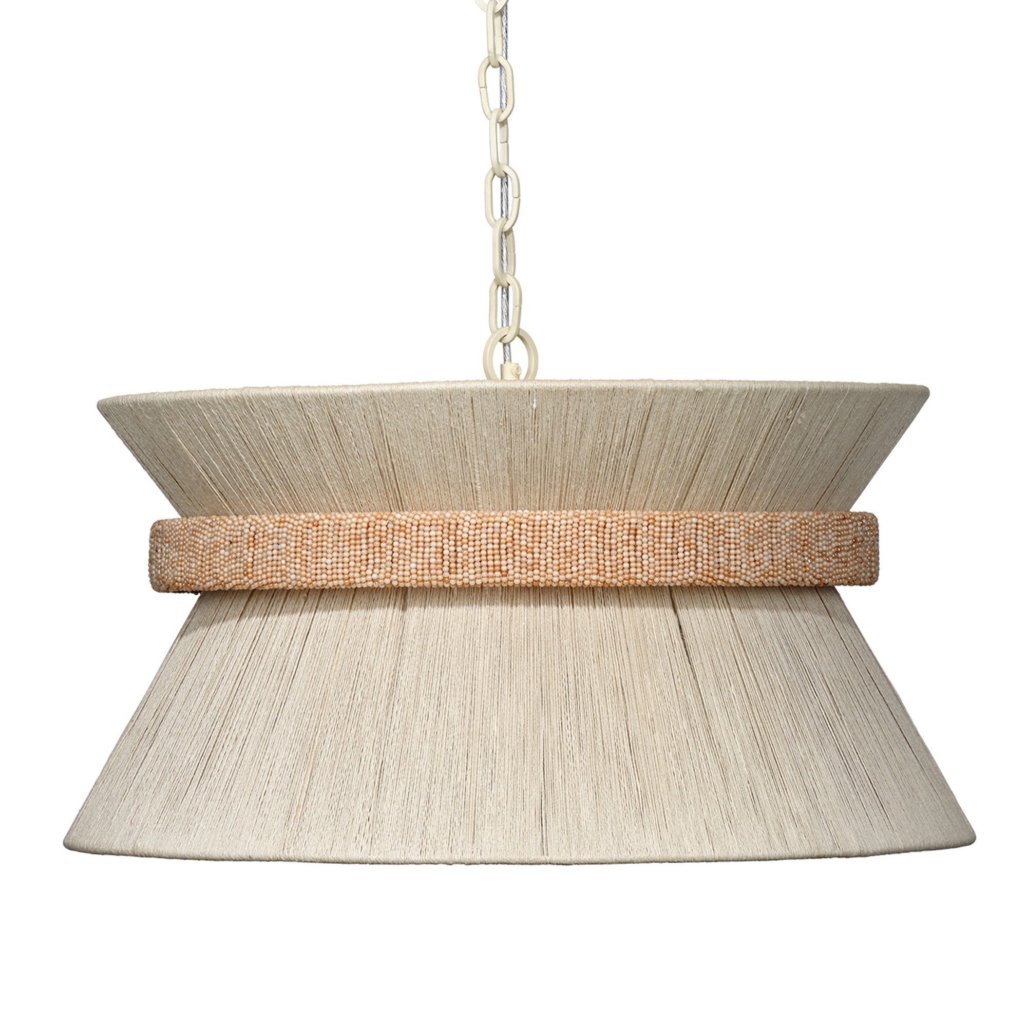 Jamie Young Corset Off-White 3-Light Chandelier