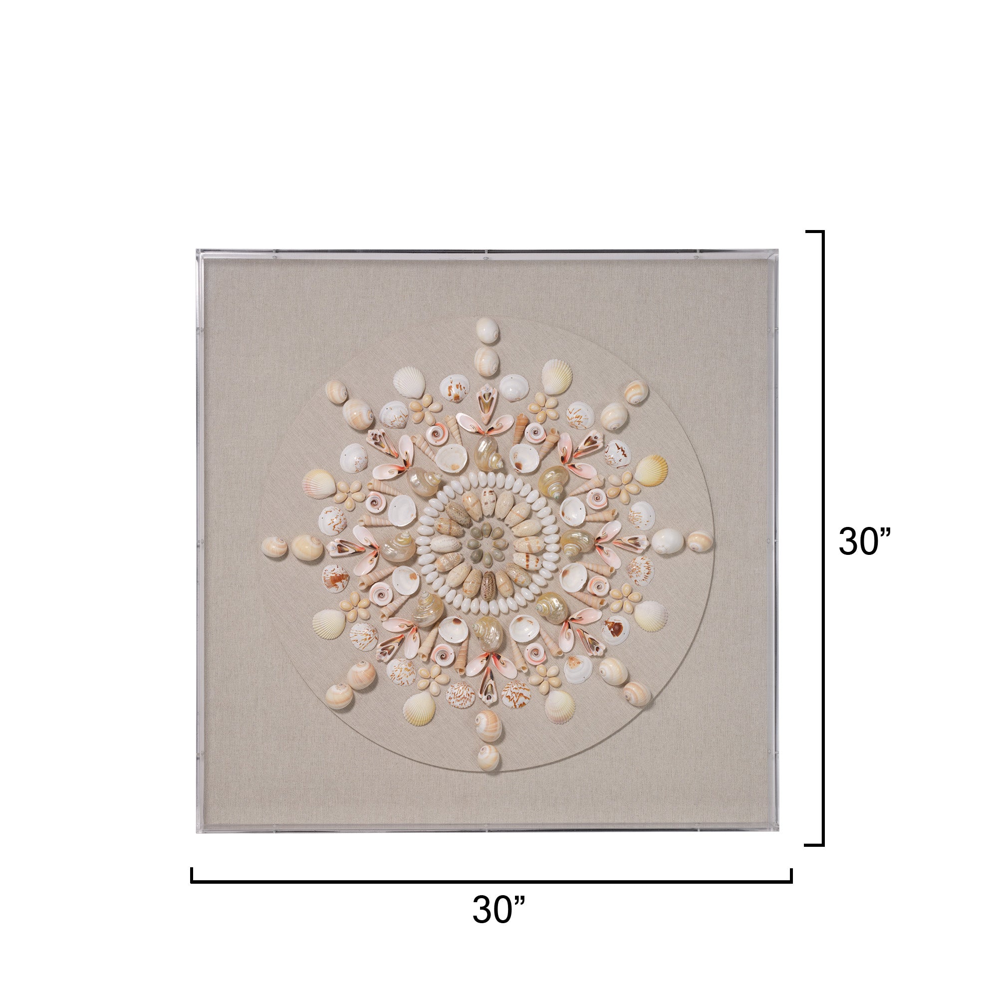 Jamie Young Seabrook Cream Shell Wall Art