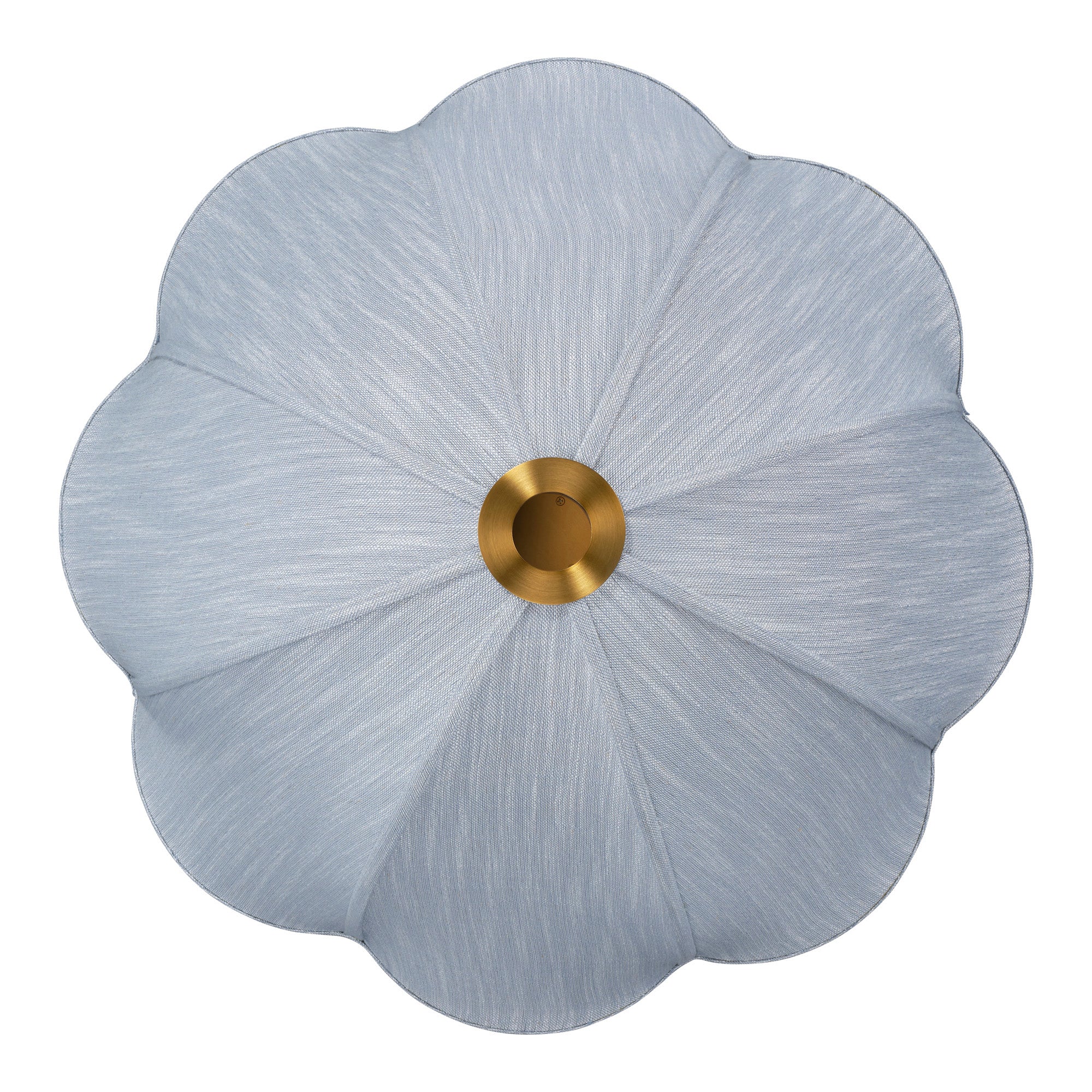 Jamie Young Aire Pale Blue Linen 4-Light Small Chandelier