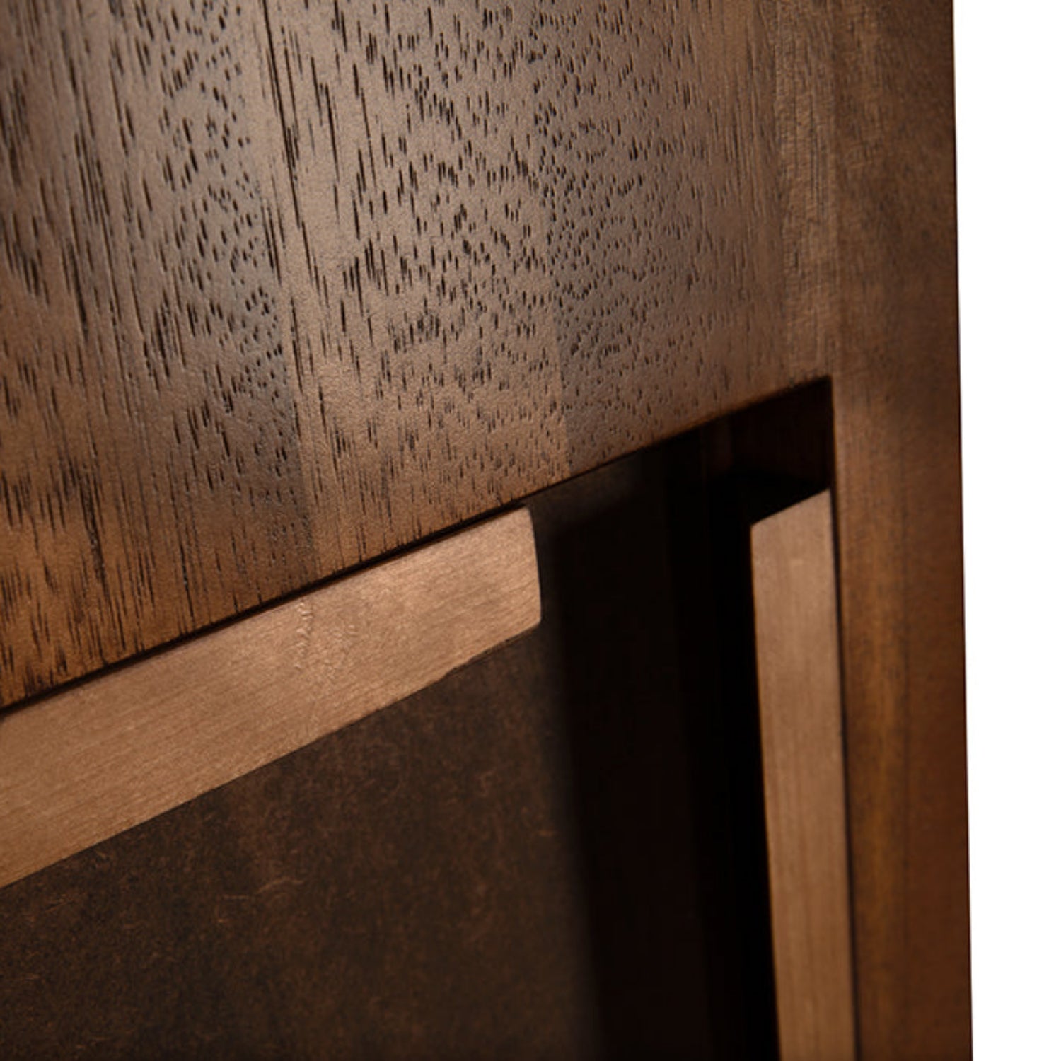 Noir Franklin Dark Walnut C Mirror at 25 in. W x 2 in. D x 52 in. H