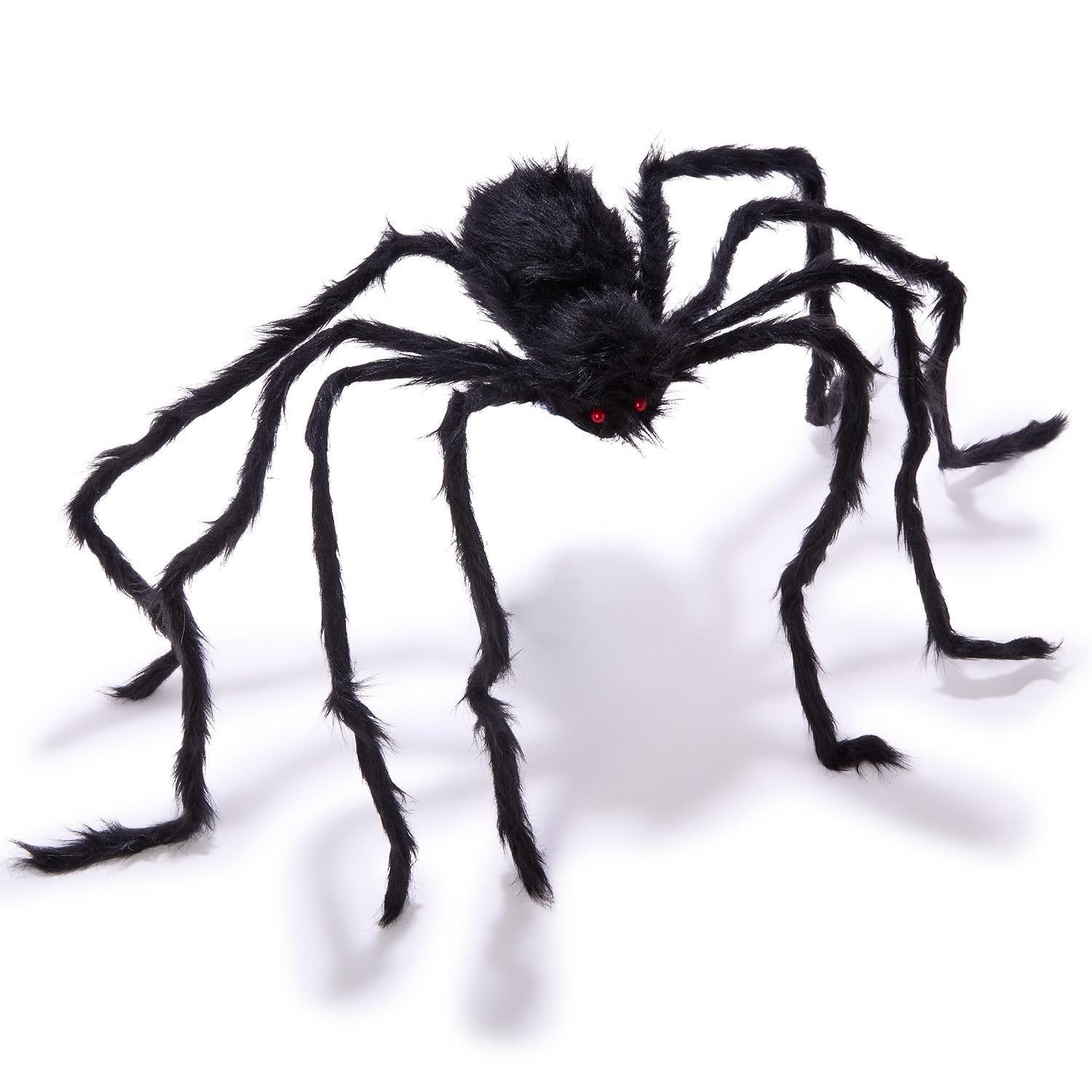 Furry Tarantula Large Decorative Spider with Bendable Legs Set of 4