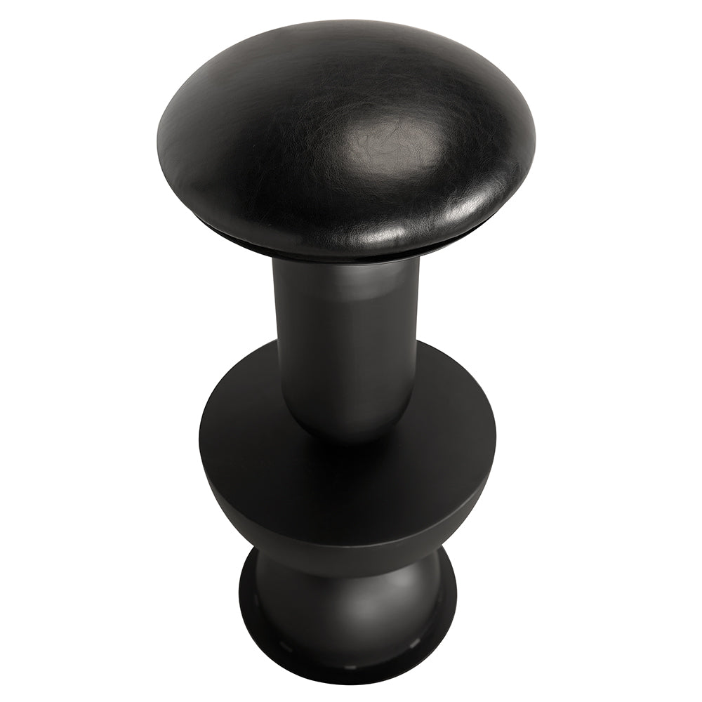 Noir Perth 31in Bar Stool, matte black iron finish