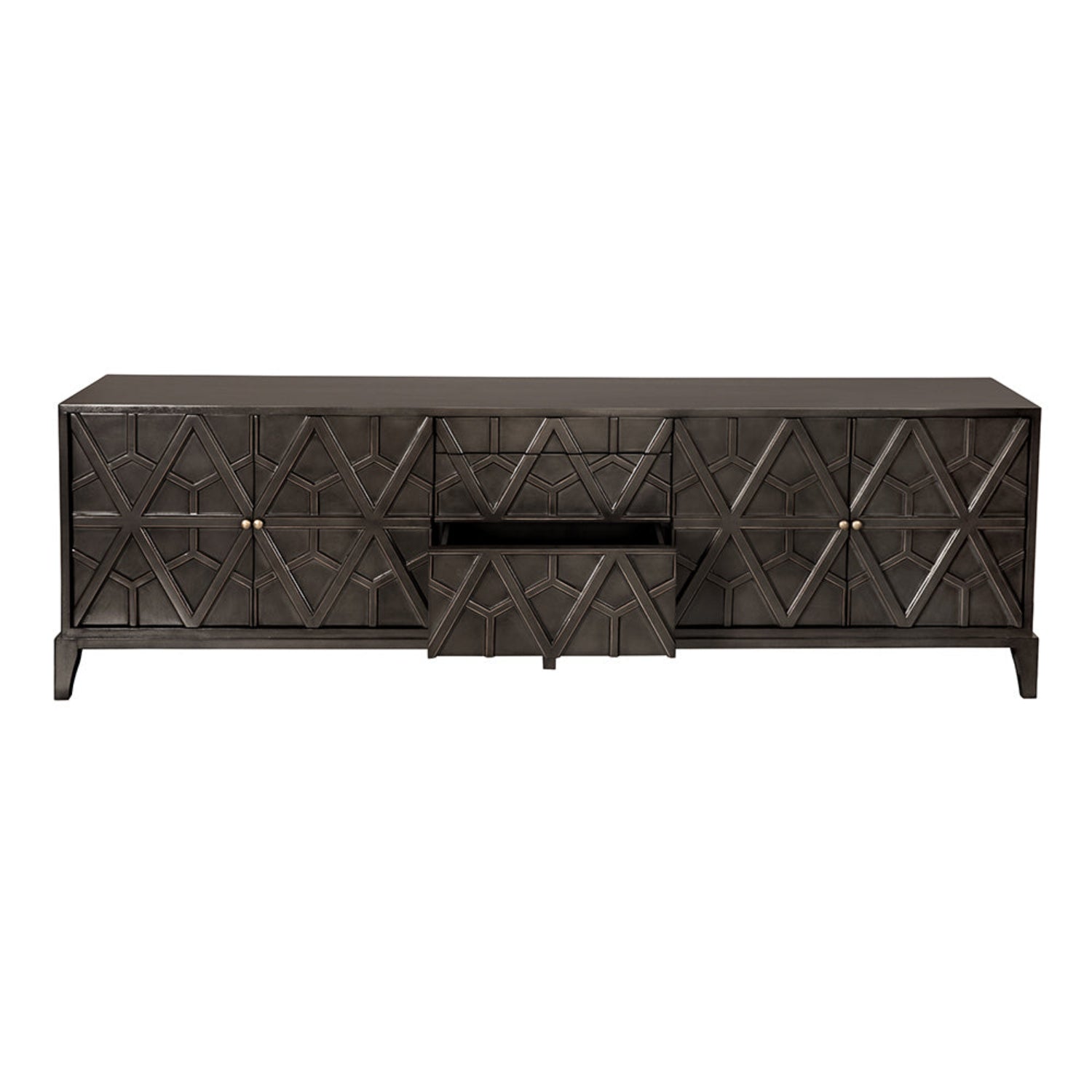 Maharadsha Sideboard crafted from mahogany, veneer, and brass pulls