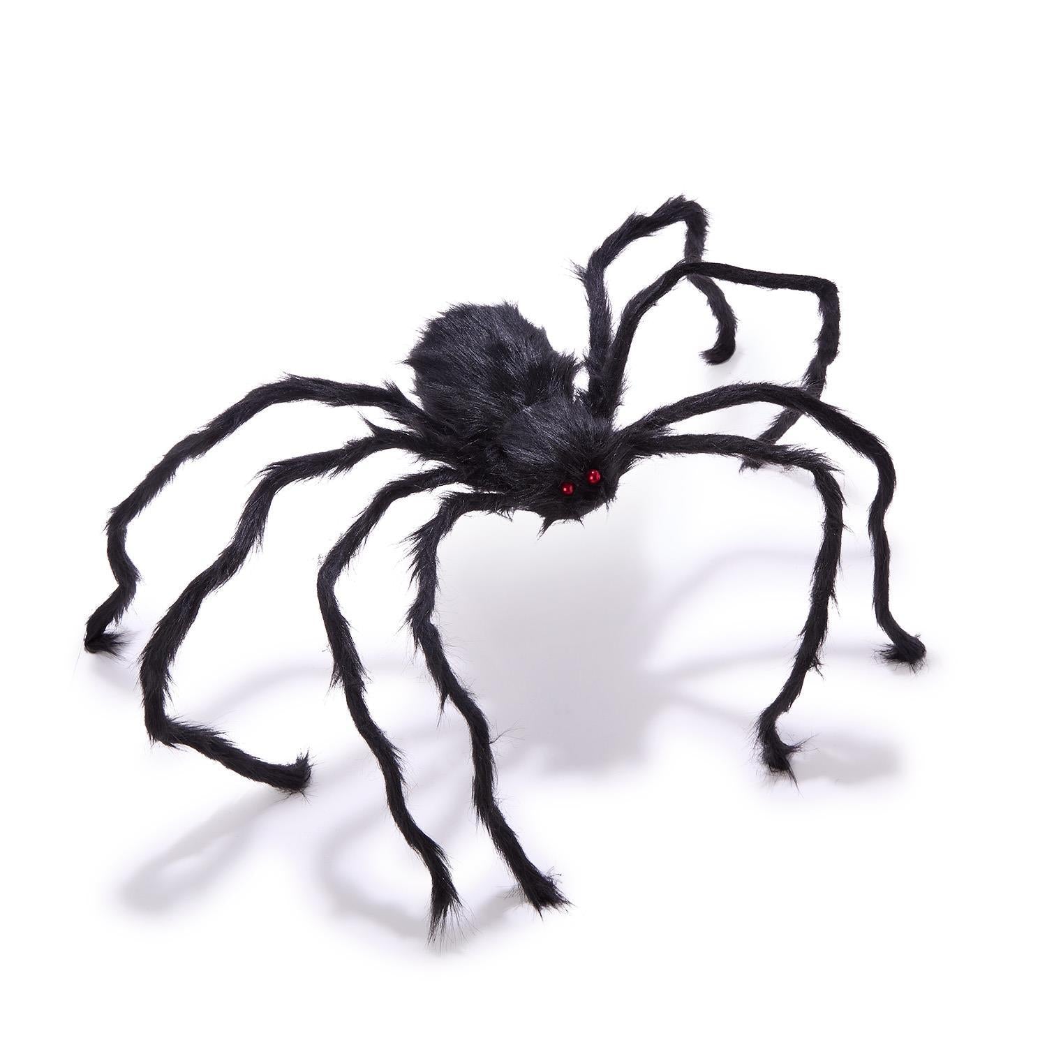 Furry Tarantula Large Decorative Spider with Bendable Legs Set of 4