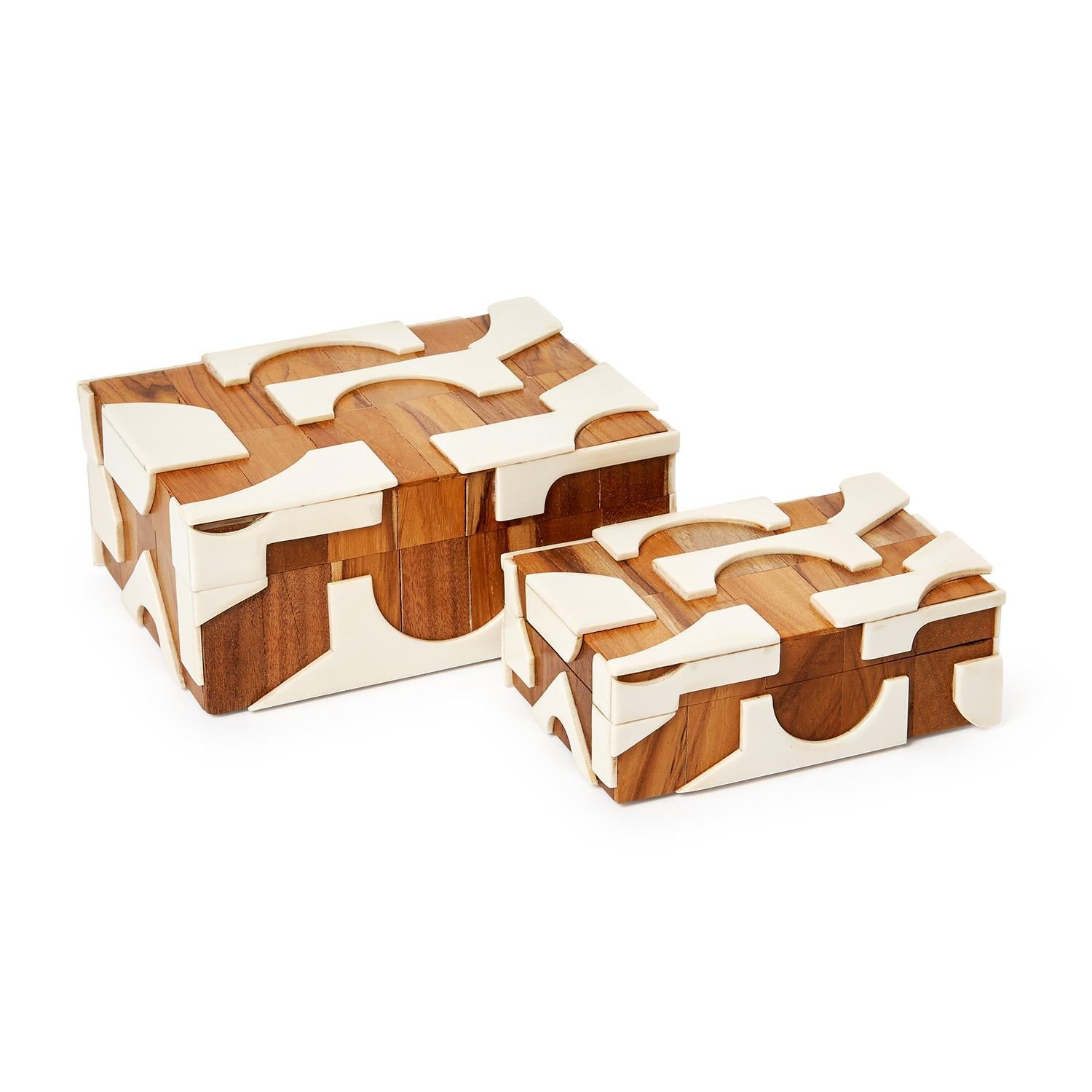 Resin Covered Box Laser cut Set of 2