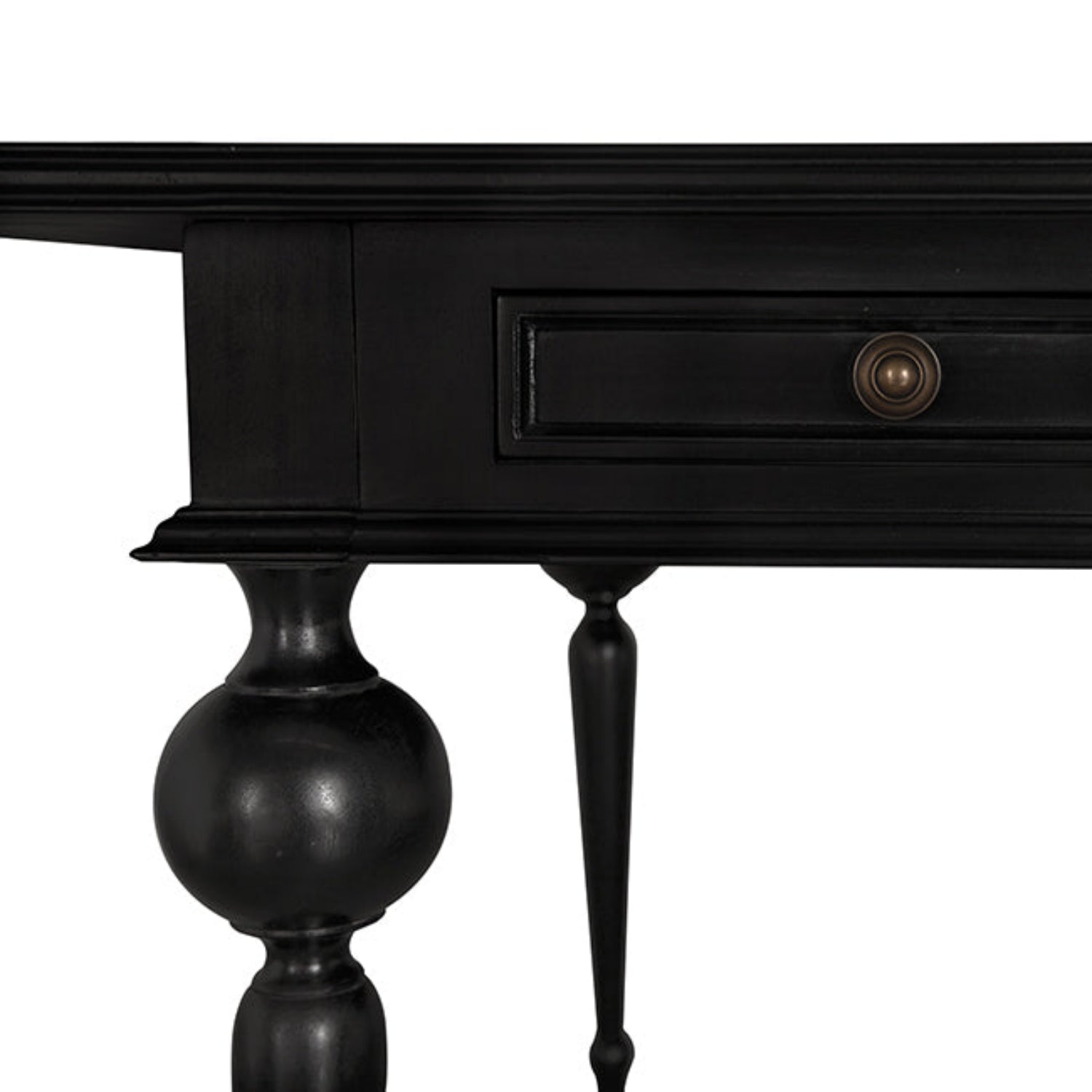 Hand Rubbed Black Kingsley Partner Desk for modern interiors