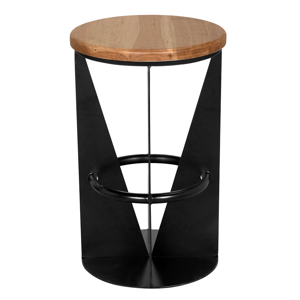 Noir Nagoya Counter Stool, circular footrest