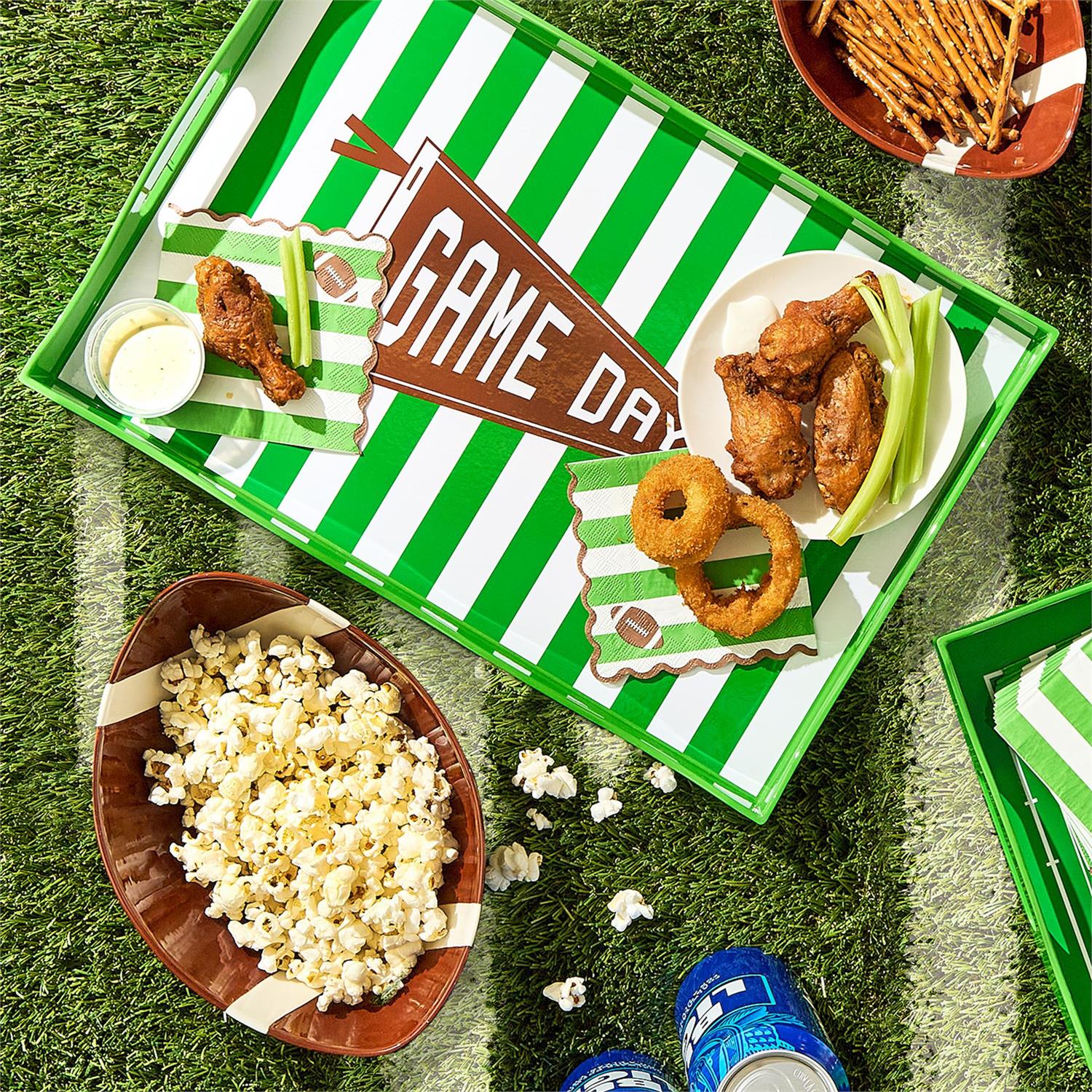 Game Day Handled Serving Tray Set of 2
