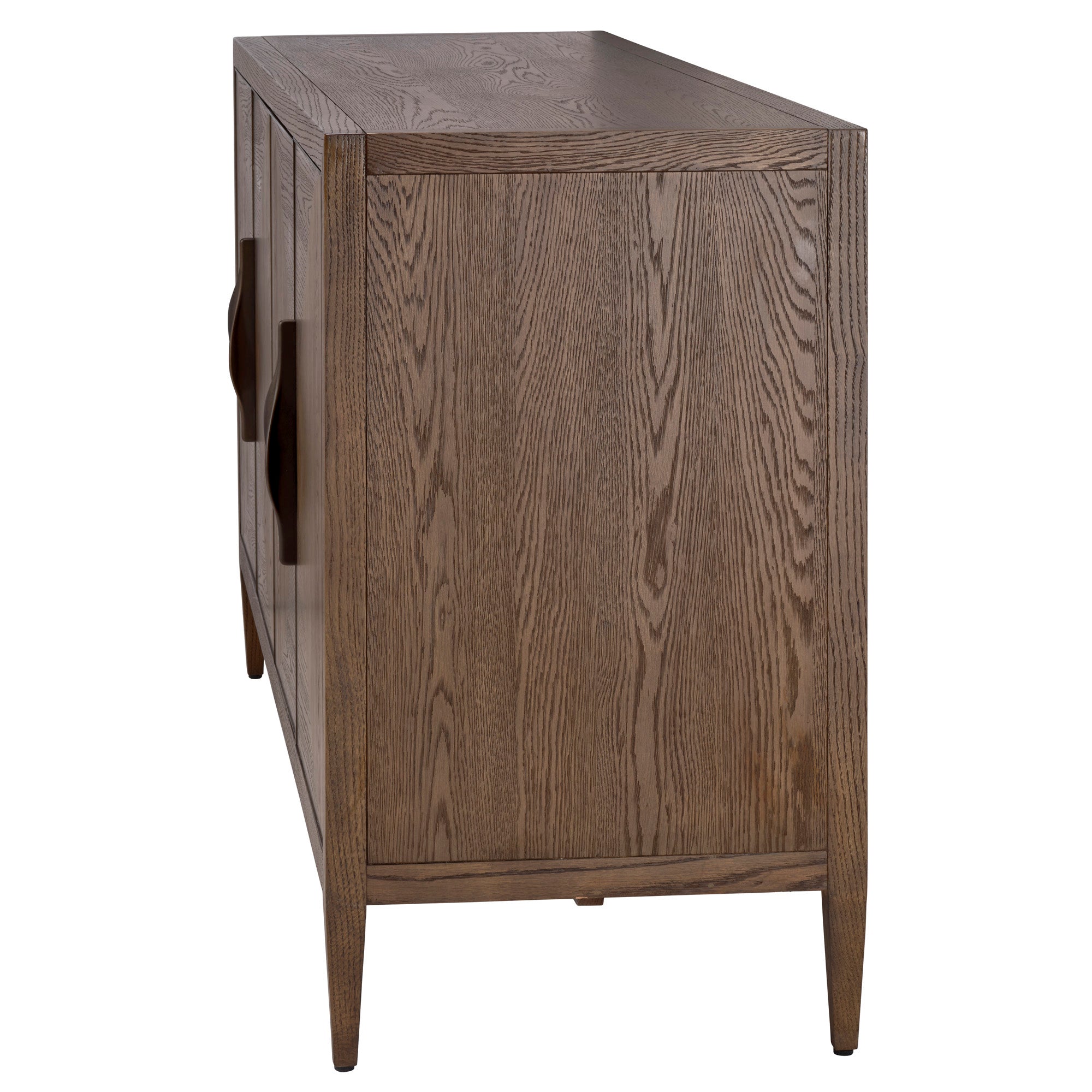 Jamie Young Landmark Brown Sugar Oak Four Door Credenza