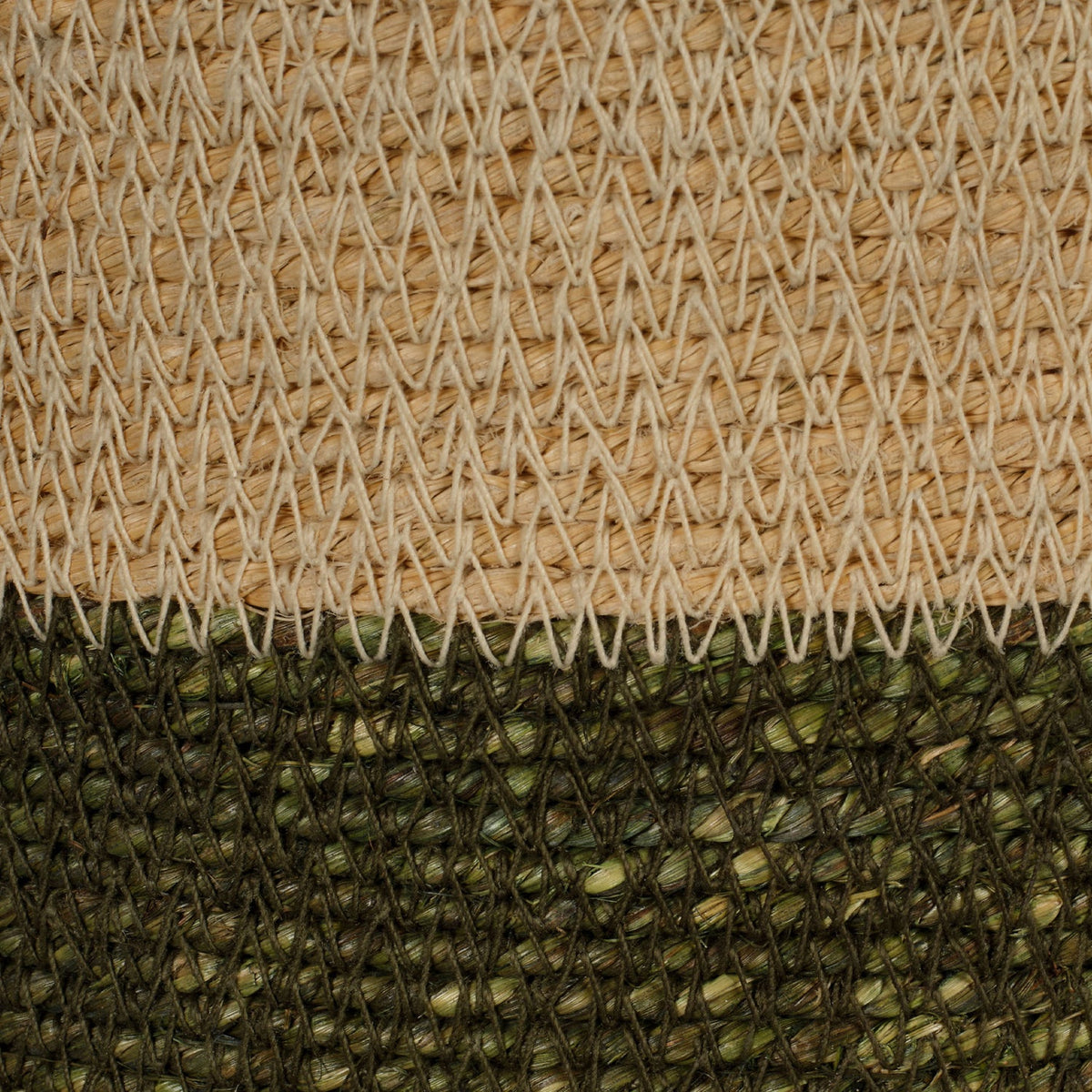 Jamie Young Butterfly Green Seagrass Basket close-up of Green Seagrass texture