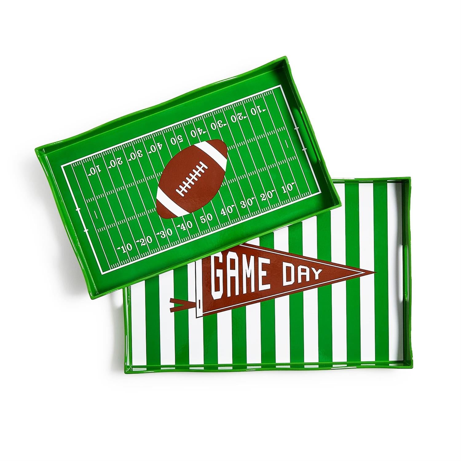 Game Day Handled Serving Tray Set of 2