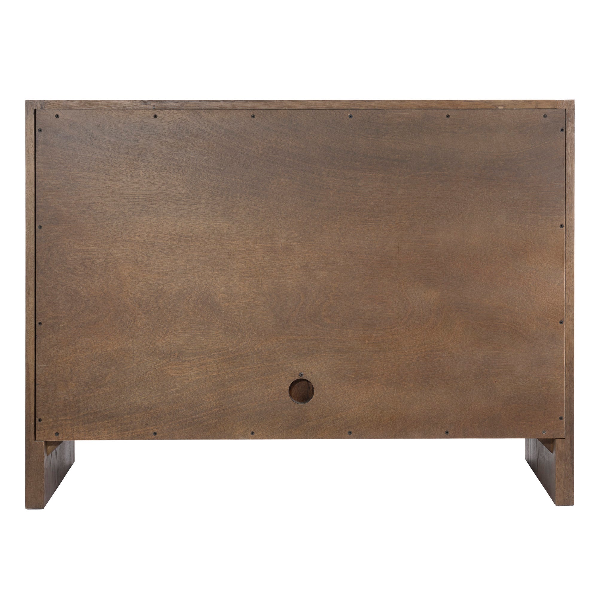 Jamie Young Finley Brown Sugar Oak Fluted Two Door Cabinet