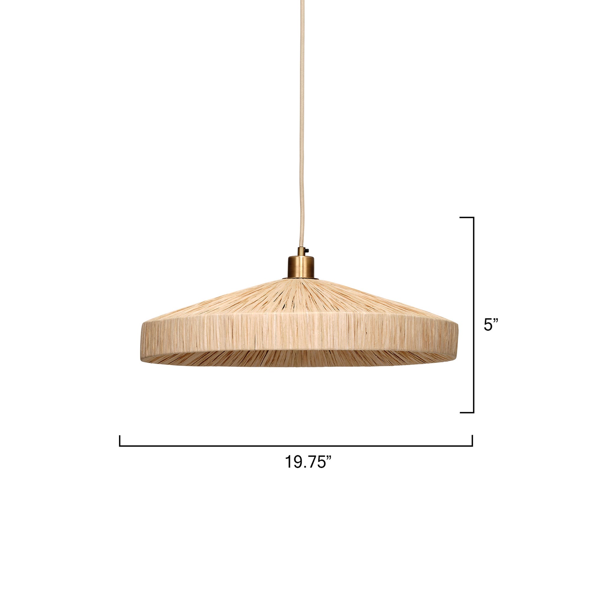 Jamie Young Parasol Natural 1-Light Small Pendant