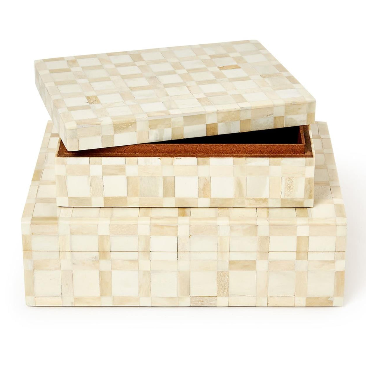 Inlaid Covered Box Set of 2