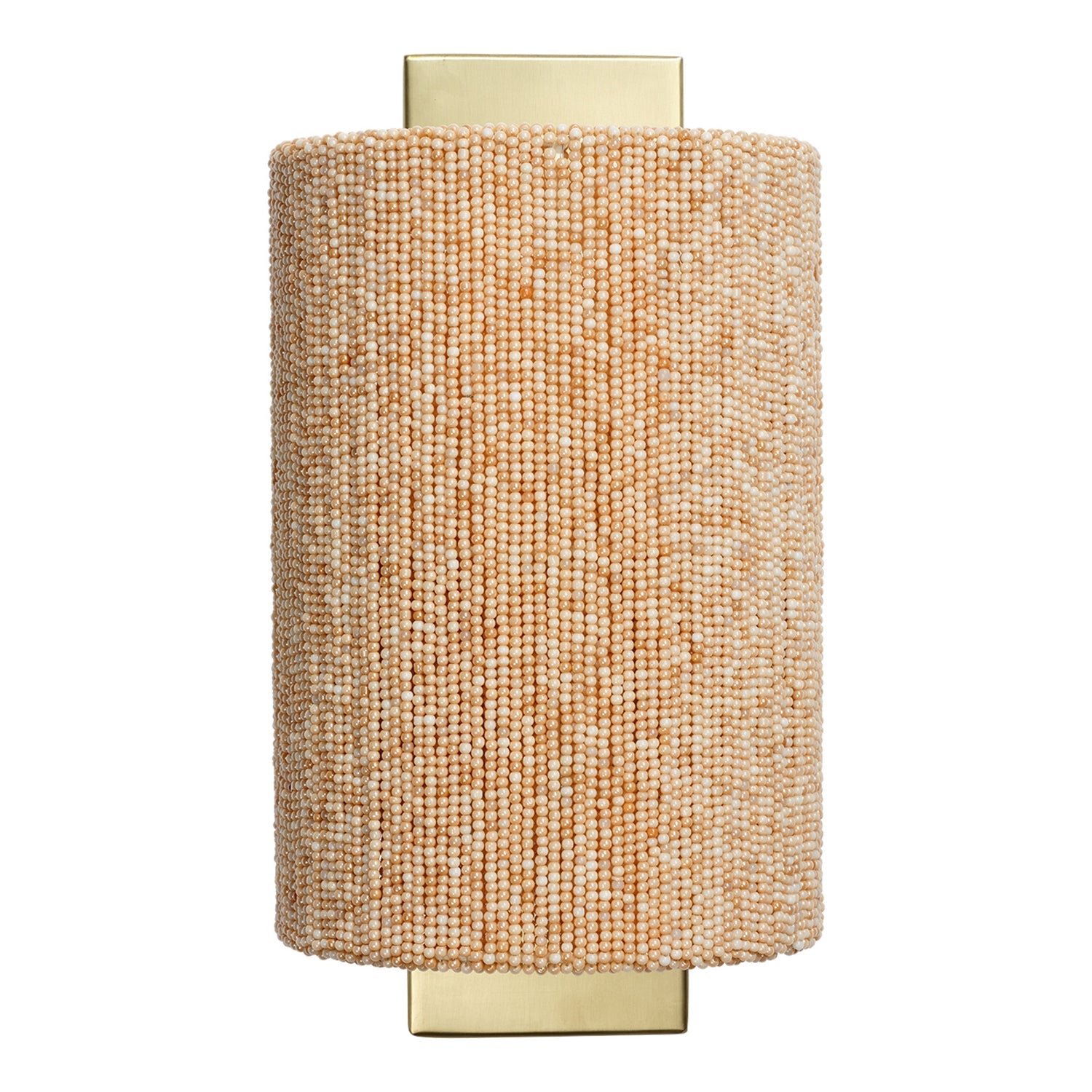 Jamie Young Confetti Cream 1-Light Wall Sconce in Cream Glass Beads, full front view