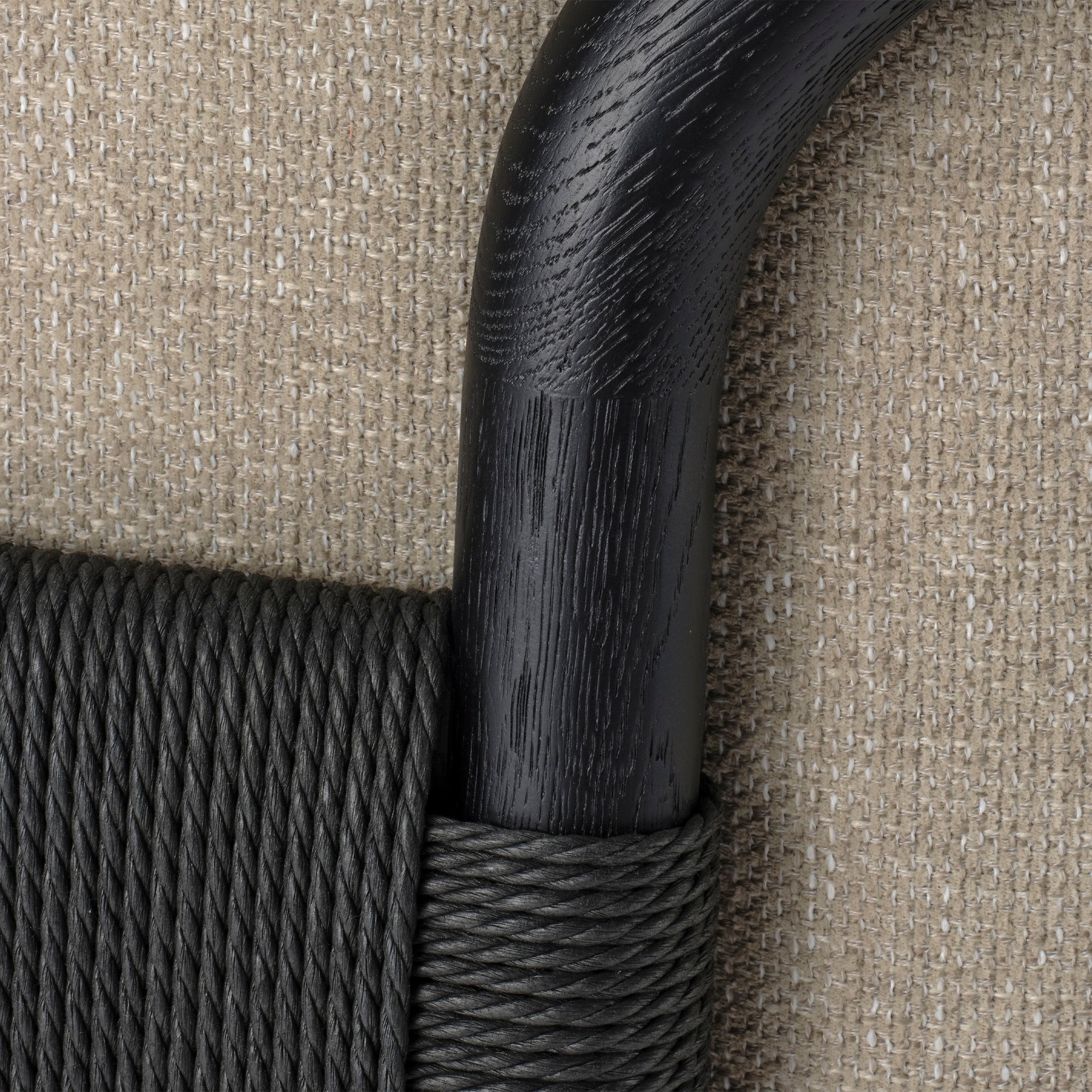 Jamie Young Tether Ebony Oak Lounge Chair