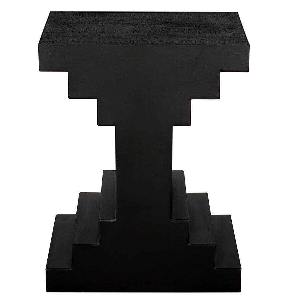 Noir Melbourne Side Table, matte hand-rubbed black finish