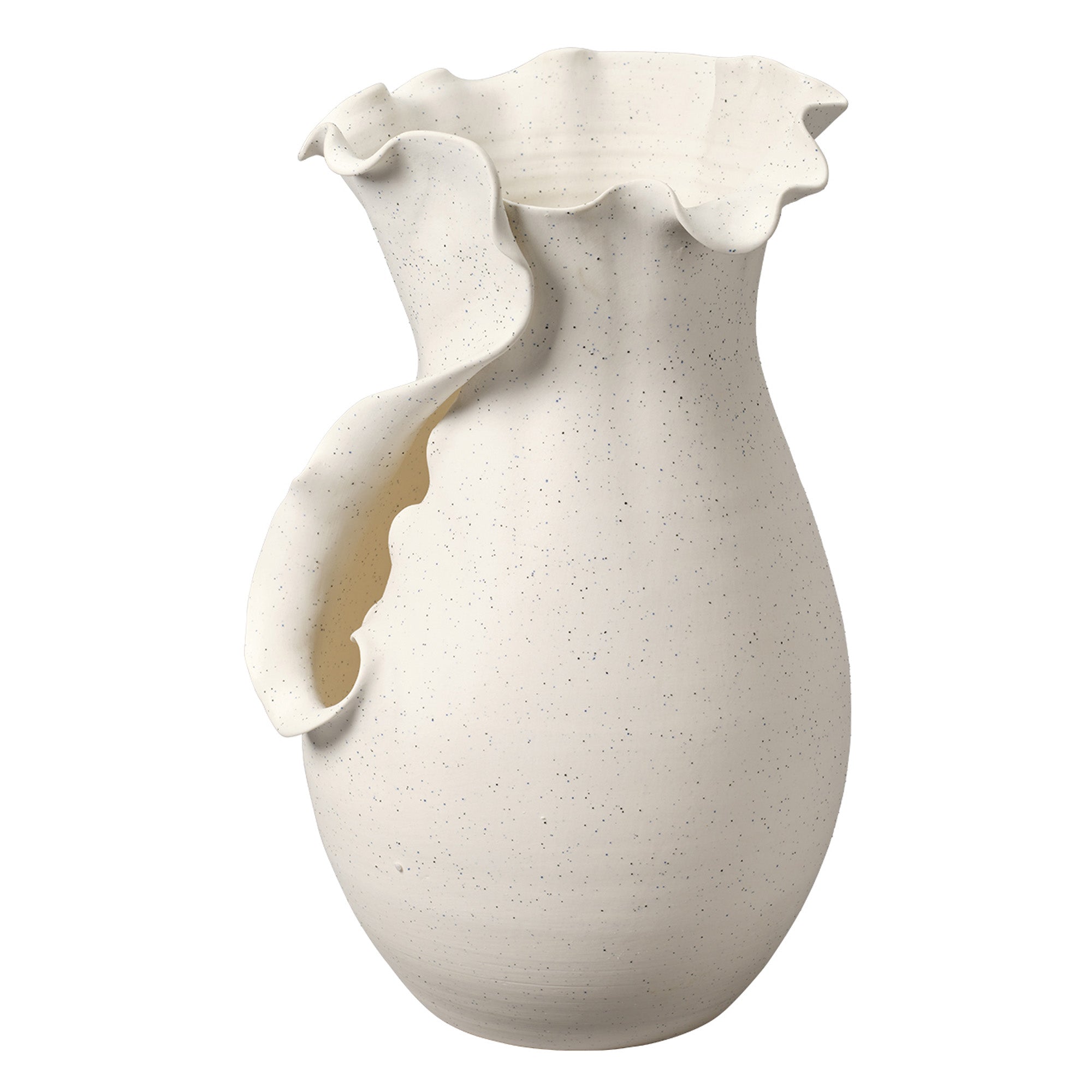 Jamie Young Flutter White Porcelain Vessel