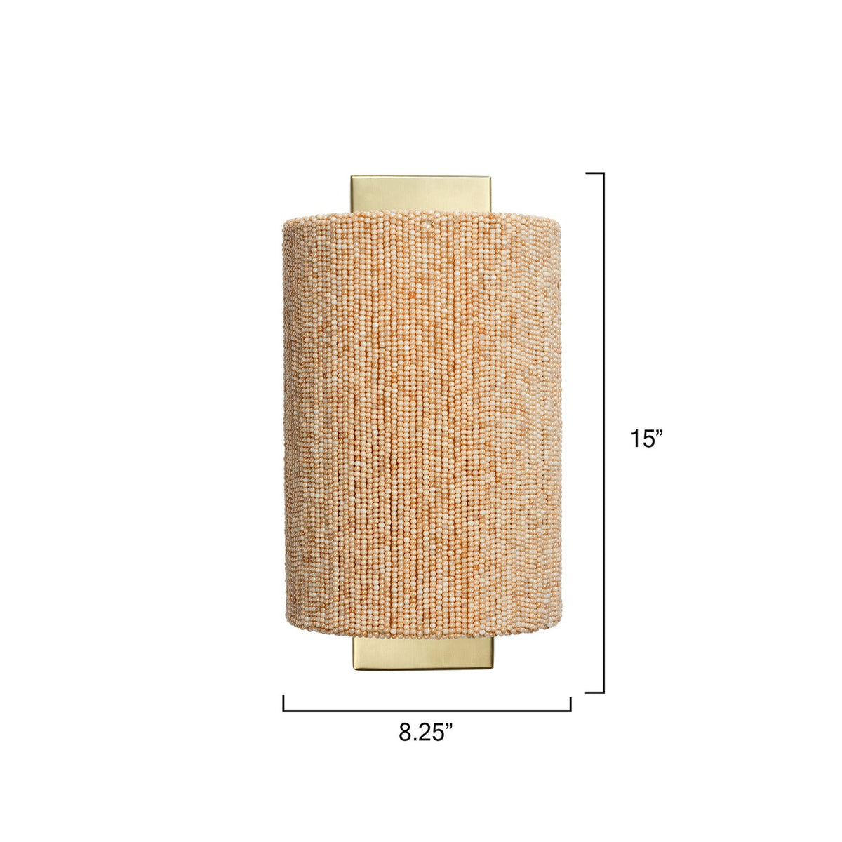 Jamie Young Confetti Cream 1-Light Wall Sconce alternate angle in Cream Glass Beads