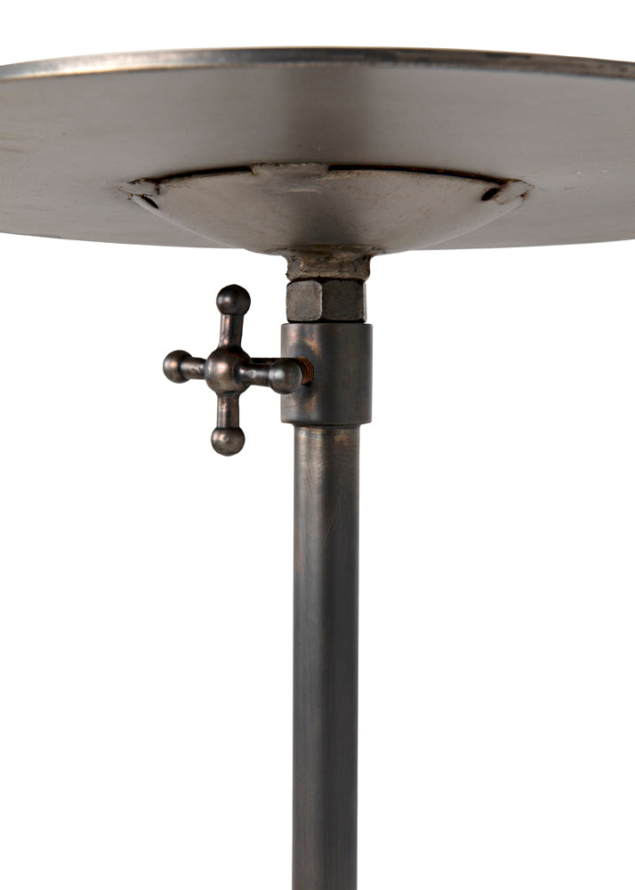 Noir Felix Gun Metal Side Table, Gun Metal finish