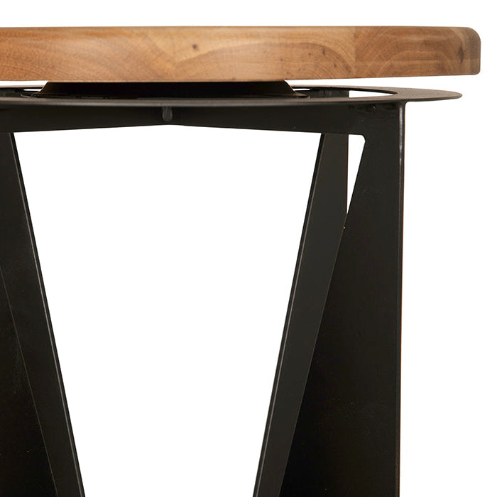 Noir Nagoya Counter Stool, Matte Black finish