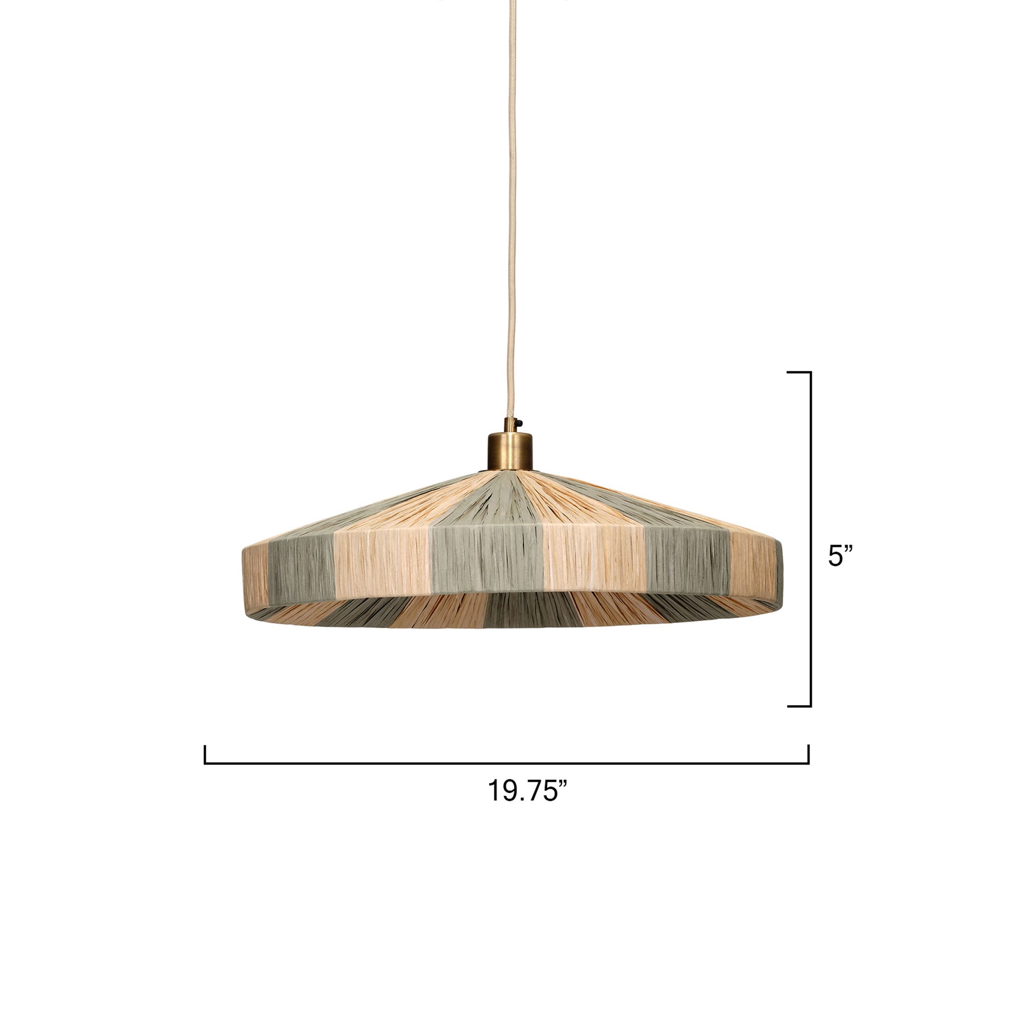 Jamie Young Parasol Green 1-Light Small Pendant