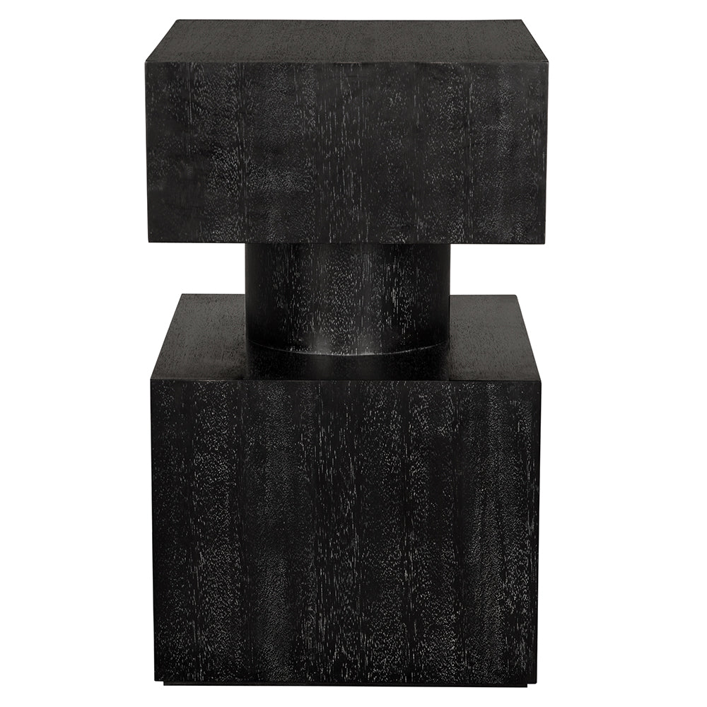 Noir Kingston Side Table, modern nightstand or accent table