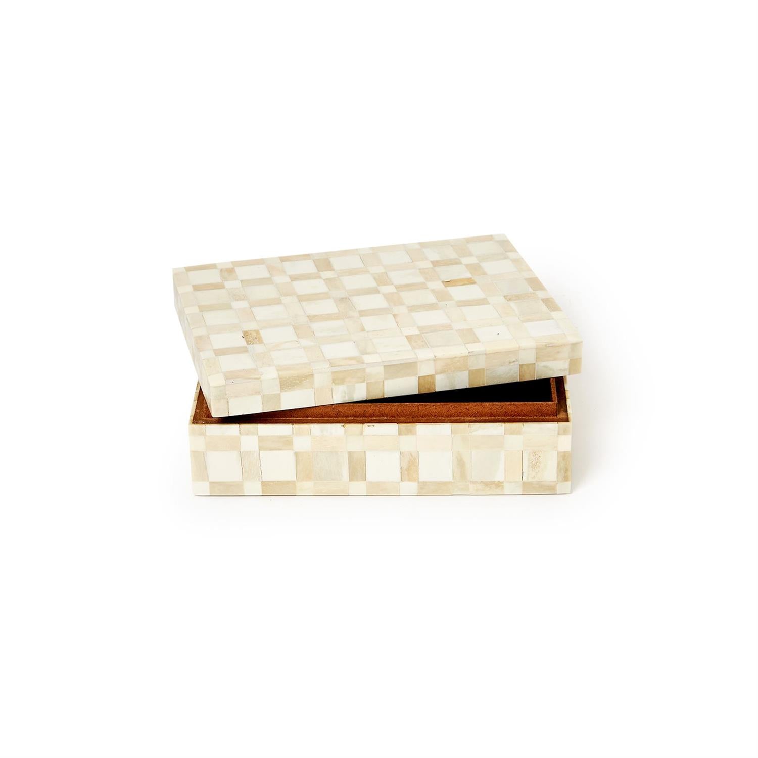Inlaid Covered Box Set of 2