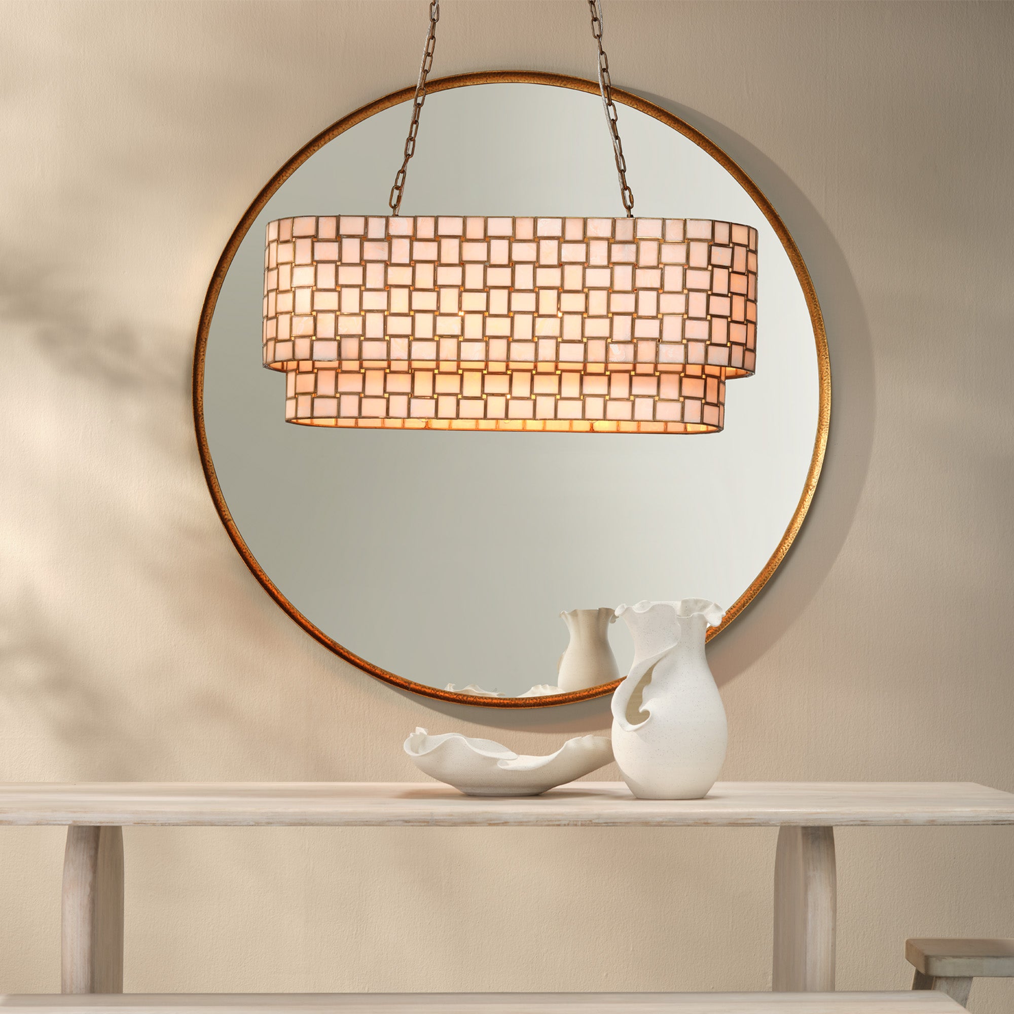 Jamie Young Premiere Faux Alabaster 7-Light Chandelier