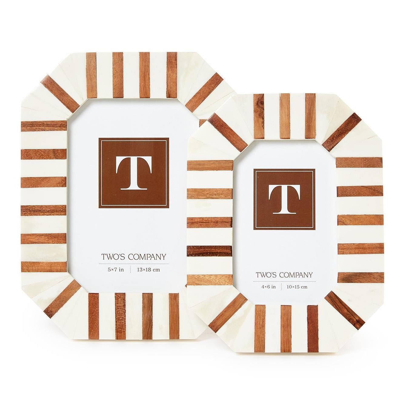 Octagon Edge Photo Frame Set of 2