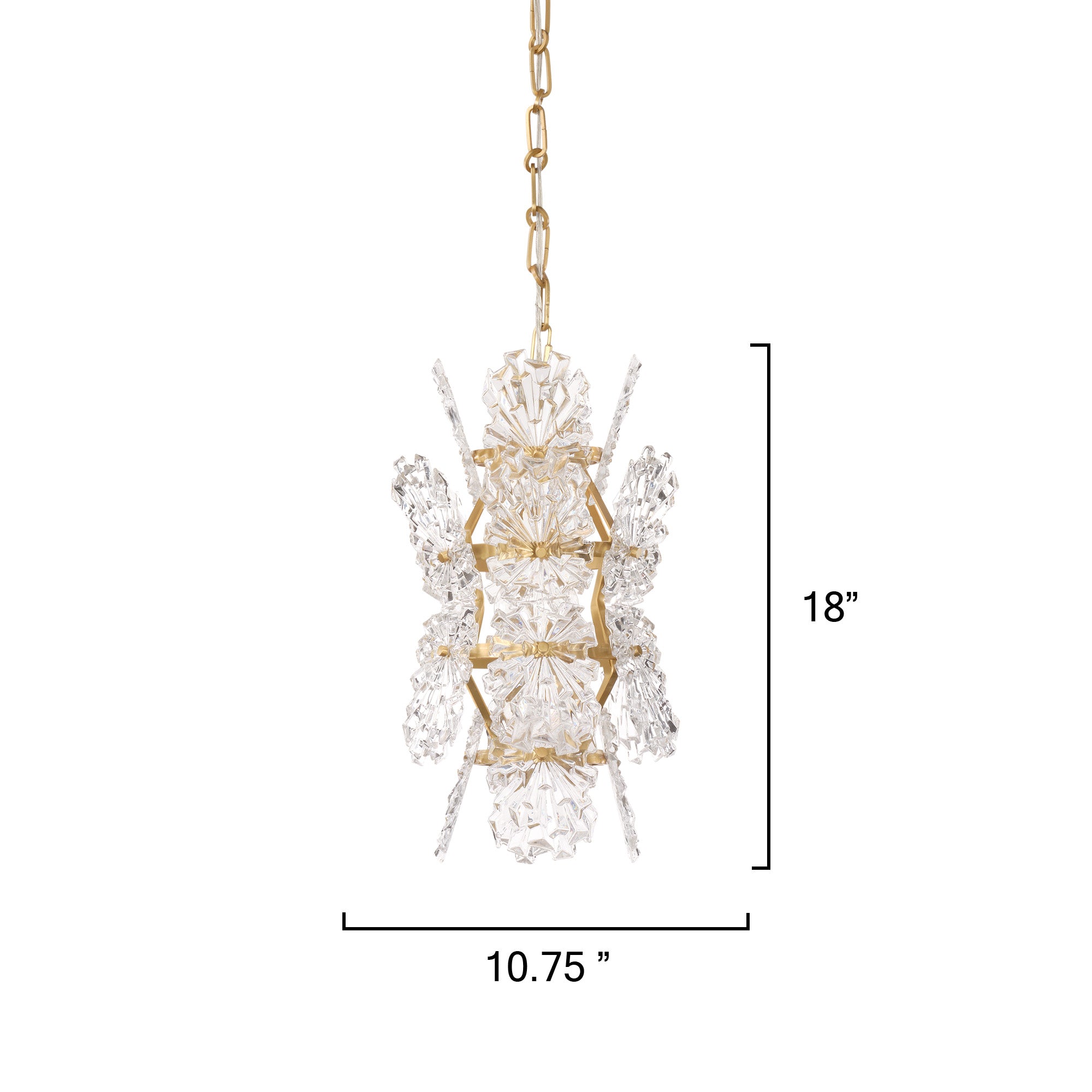 Jamie Young Orion Clear Molded Glass 1-Light Pendant