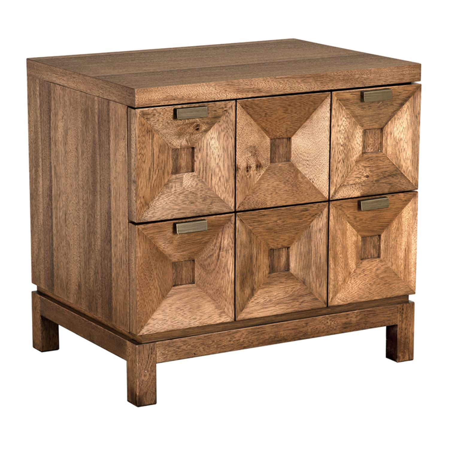 Noir Musashi Dark Walnut Small 2 Drawer