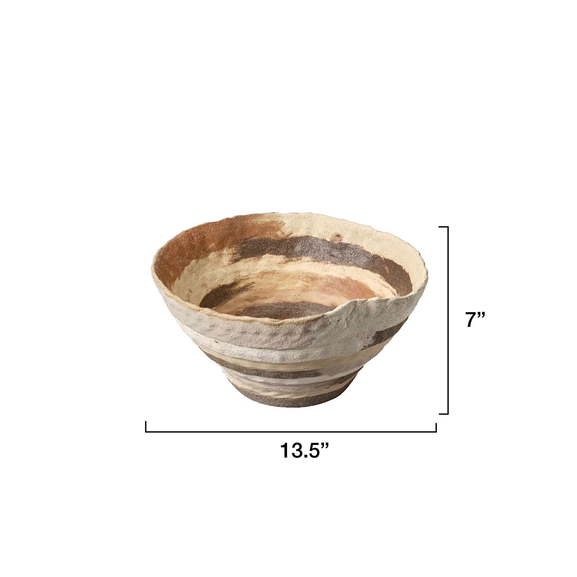 Jamie Young Textile Brown Porcelain Bowl
