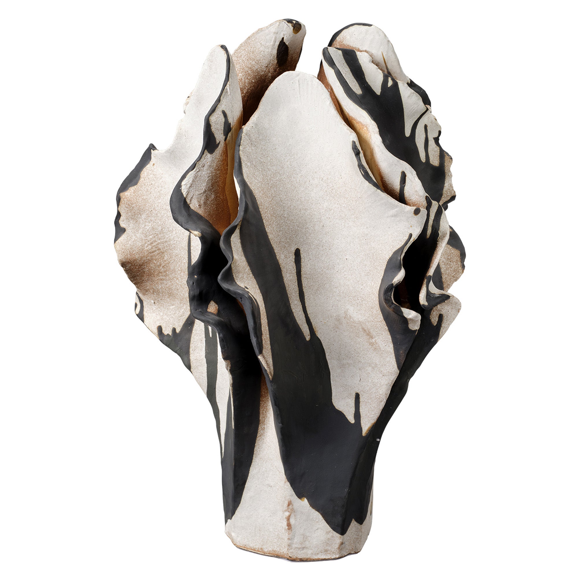 Jamie Young Agatha Black and White Ceramic Vase
