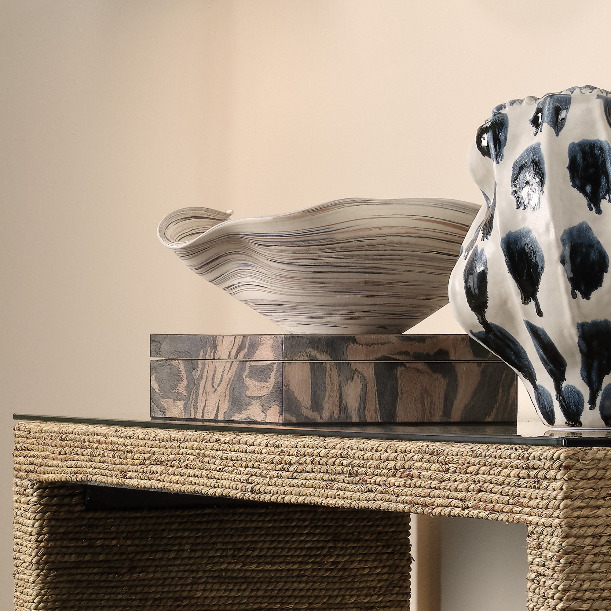 Jamie Young Billowed Off-White Porcelain Bowl