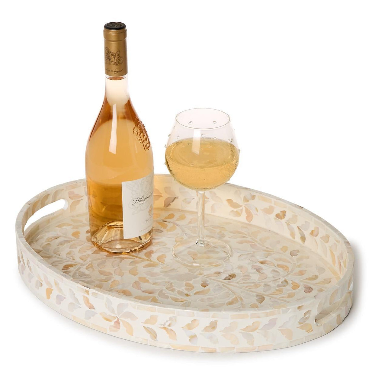 Opalescent, Mother of Pearl Oval Tray Set of 2