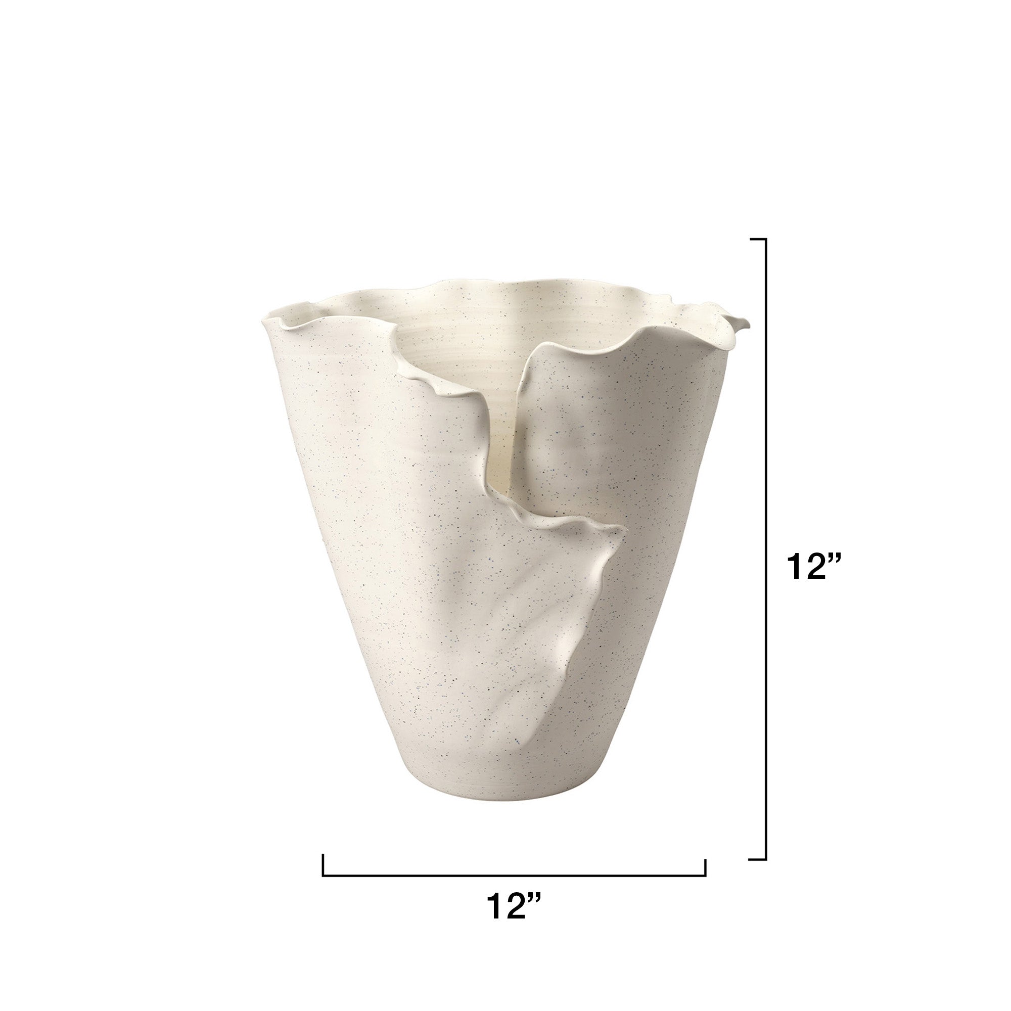 Jamie Young Flounce White Porcelain Vase