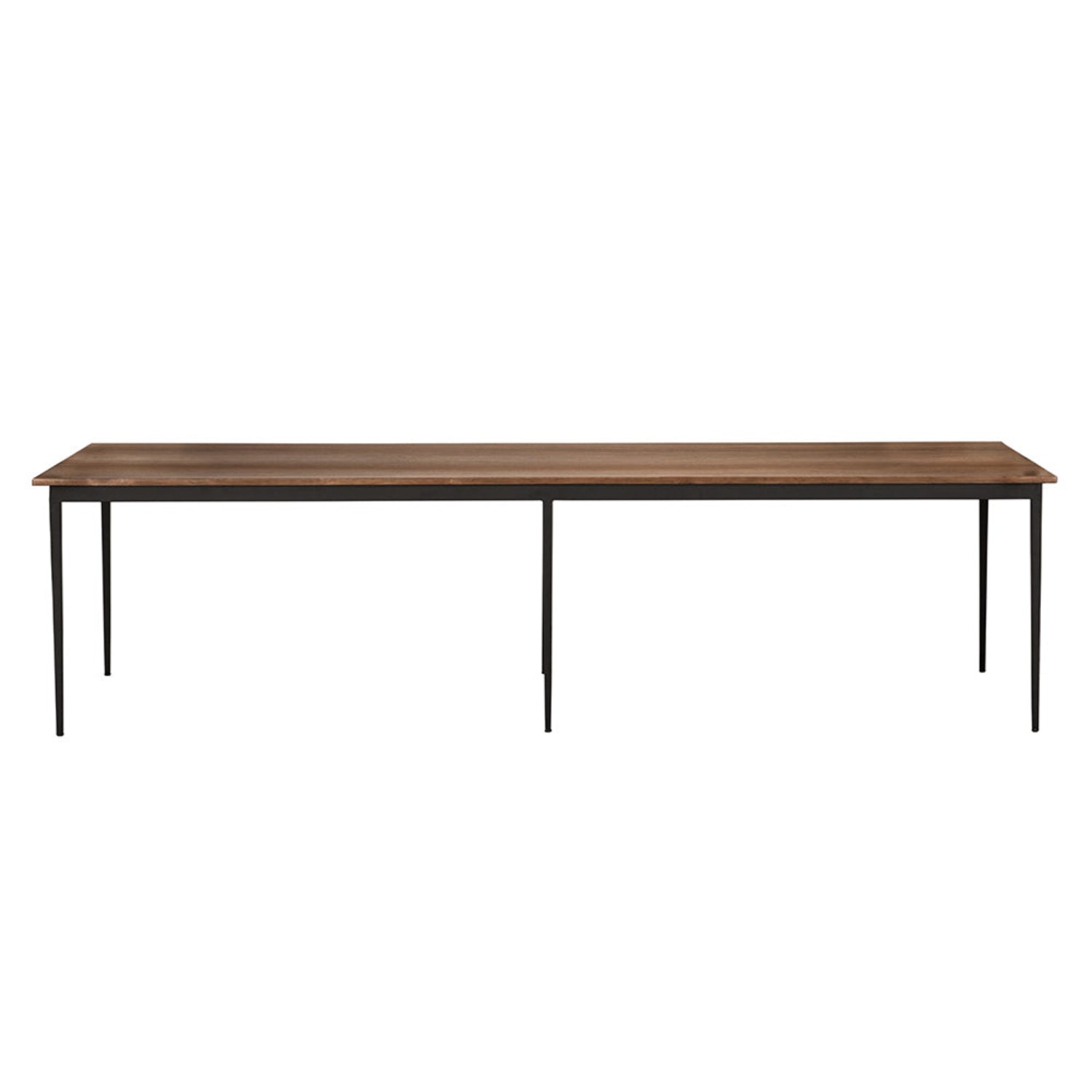 Boylen Dining Table in dark walnut iron and solid walnut