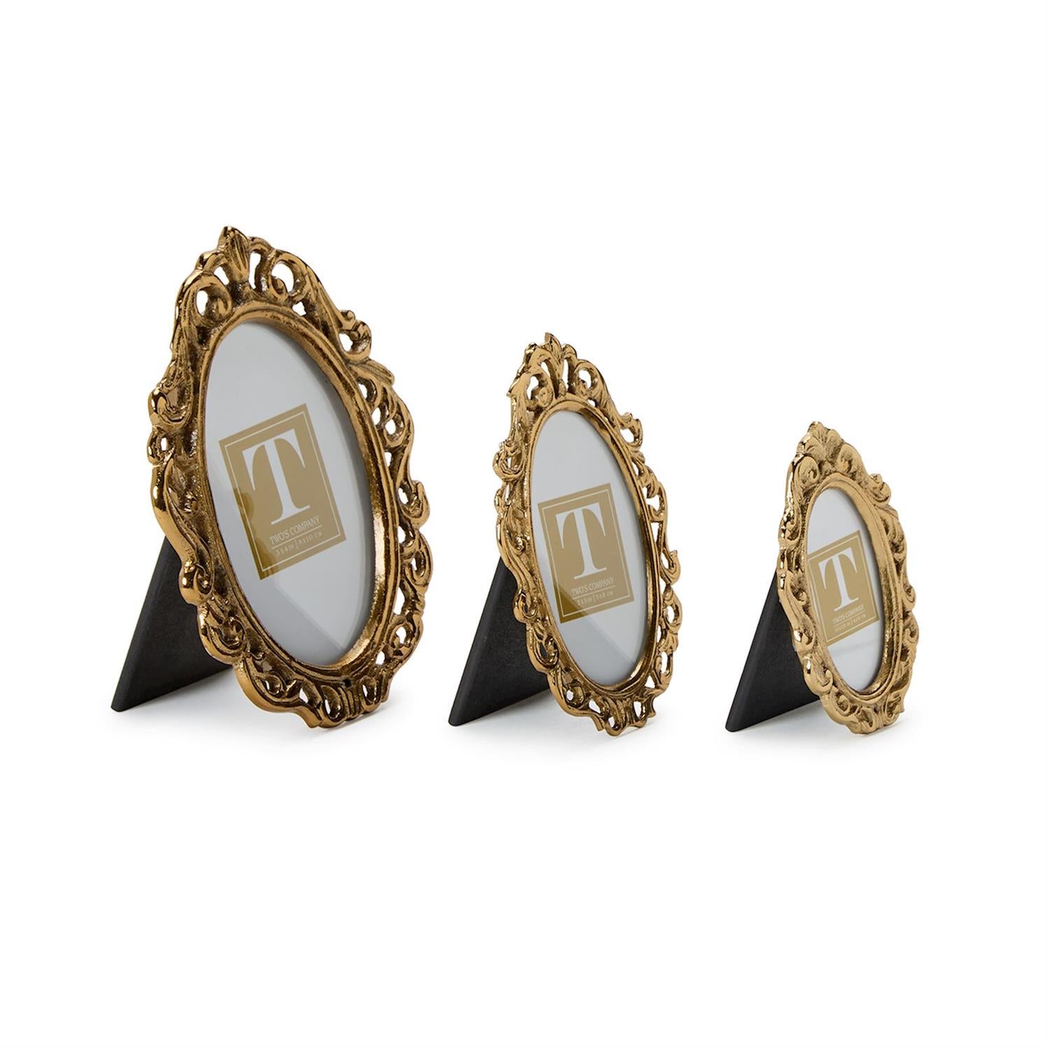 Heirloom Gold Ornate Oval Mini Frame Set of 3