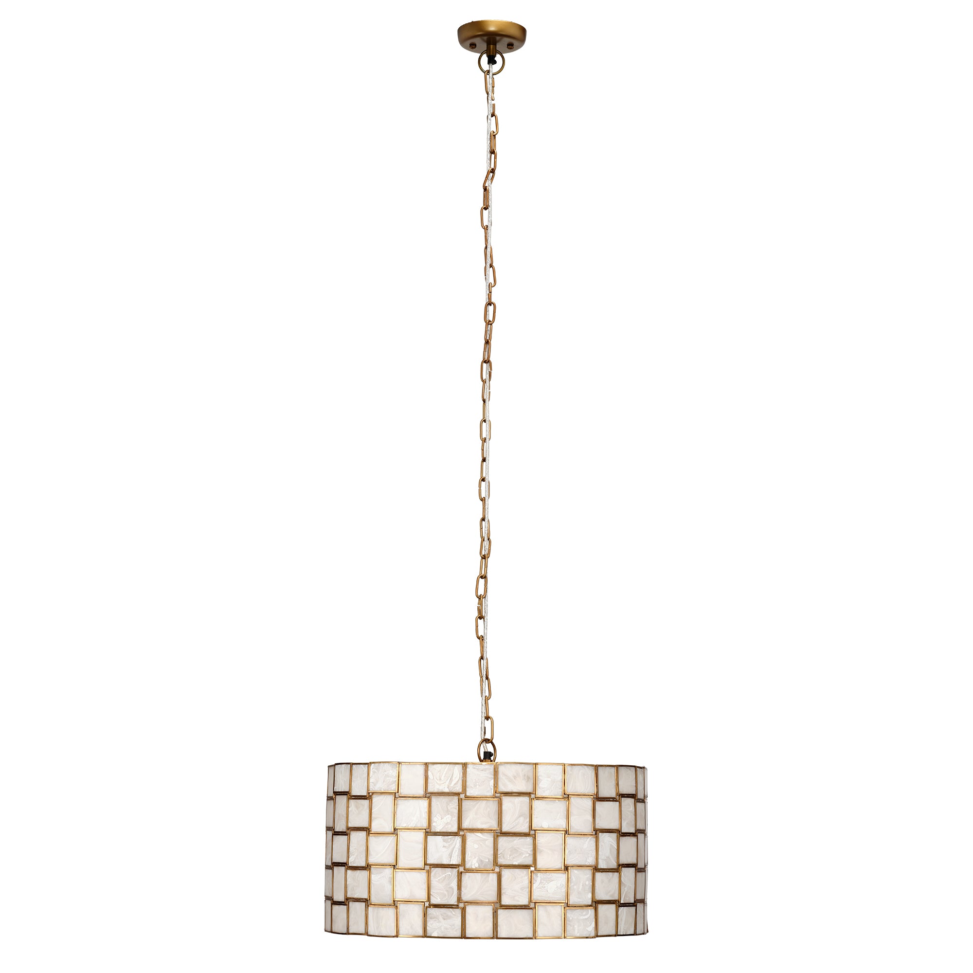 Jamie Young Cinema Faux Alabaster 3-Light Chandelier