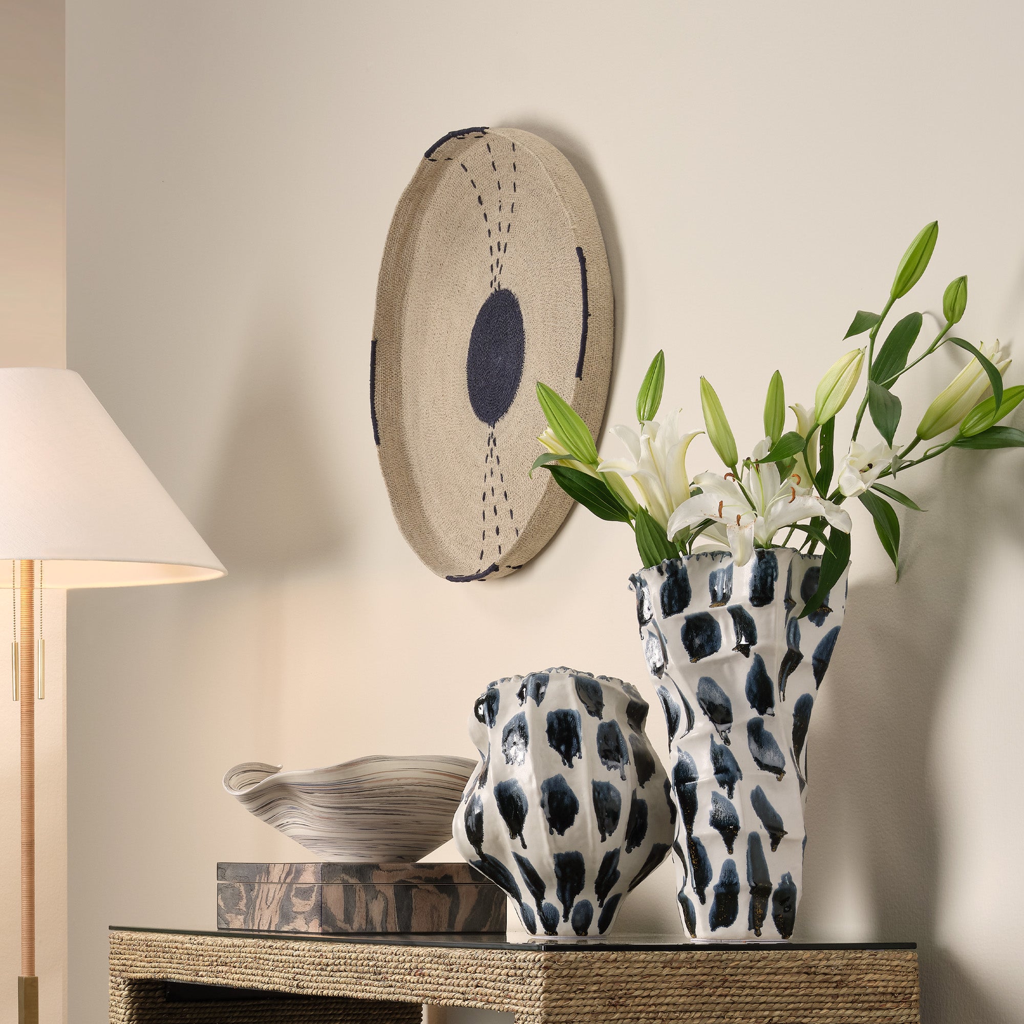 Jamie Young Sundial Navy Wall Art