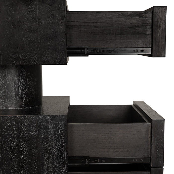 Noir Kingston Side Table, measuring 21 in. W x 18 in. D x 30 in. H