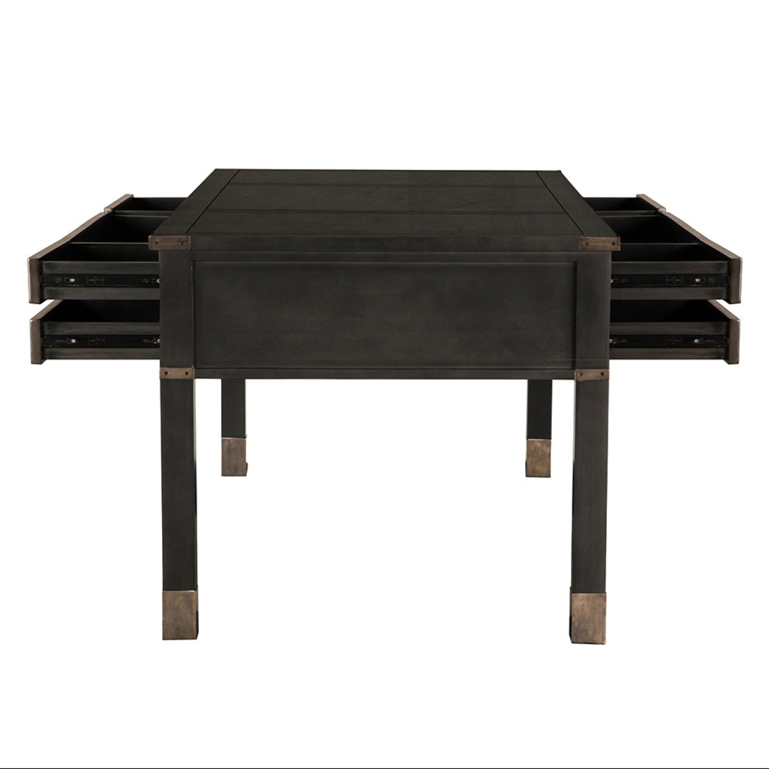 Noir Campaign Partner Desk at 76 in. W x 34 in. D x 30 in. H